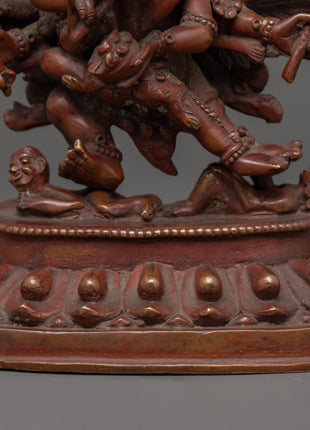Hayagriva Statue in Oxidized Copper | Fierce Guardian Deity