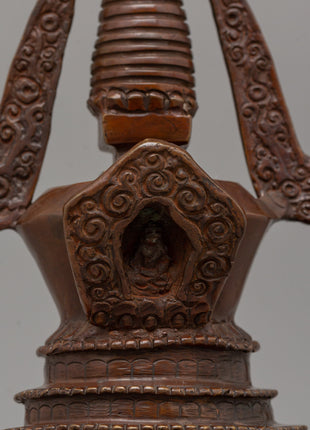 Traditionally Hand-Carved Stupa | A Sacred Symbol of Buddhist Wisdom
