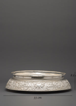 Traditional Silver Khadkula | Decorative Grain Bowl for Home, Altar & Ceremonial Use
