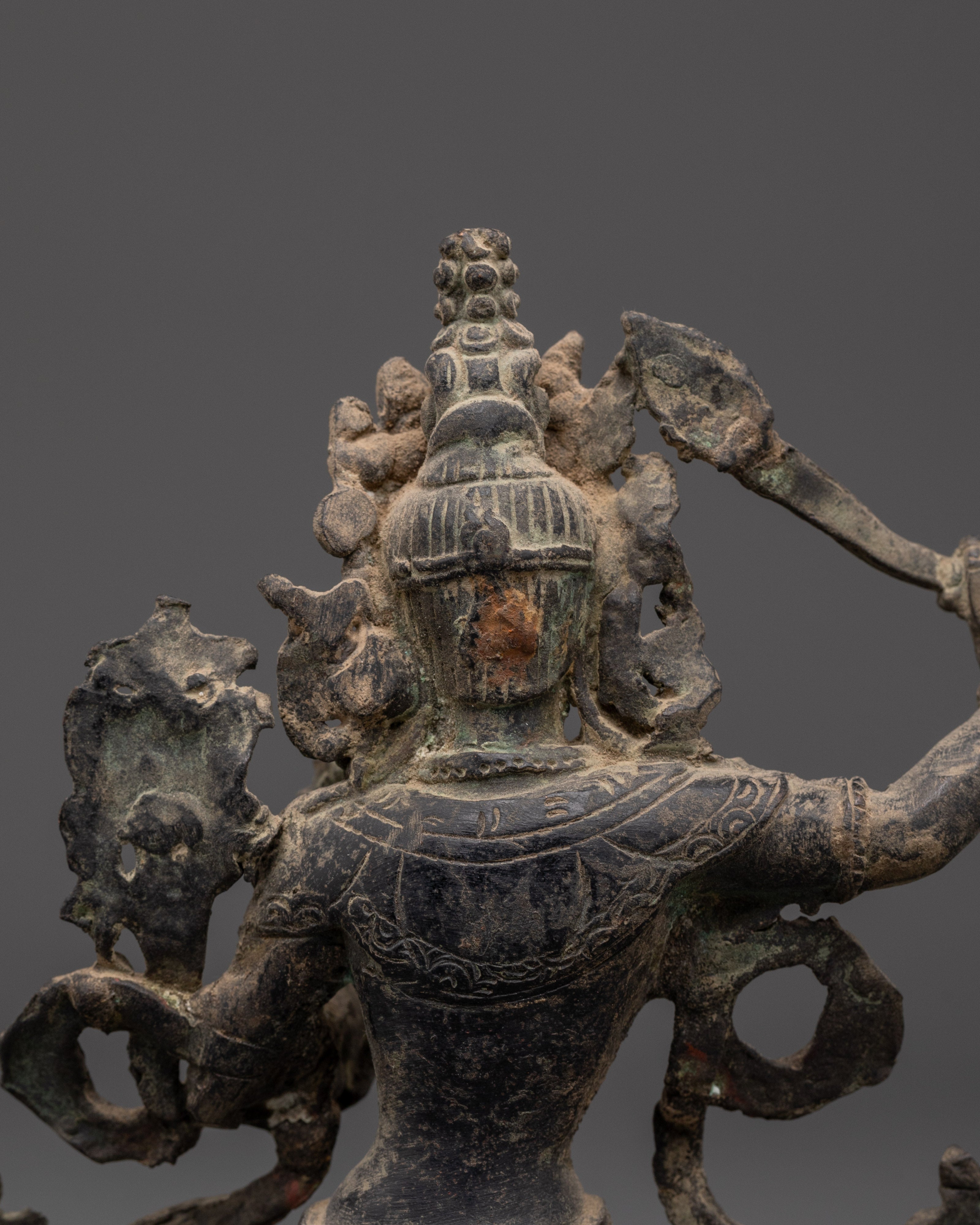 Manjushri Meditation Sculpture | Sword Of Knowledge Clutching Deity Manjushri