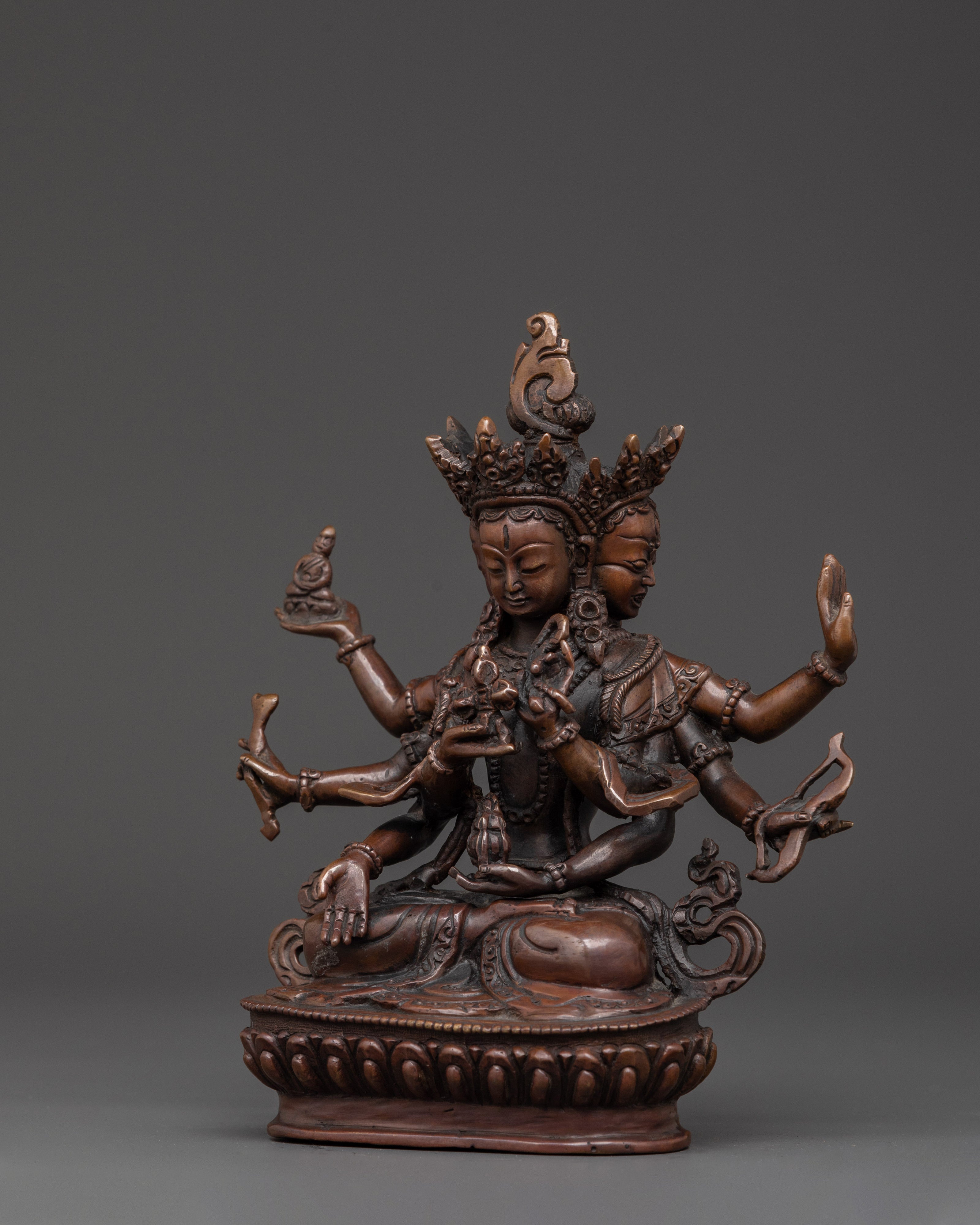 Copper Oxidized Namgyalma Statue | Tibetan Buddhist Deity Statue