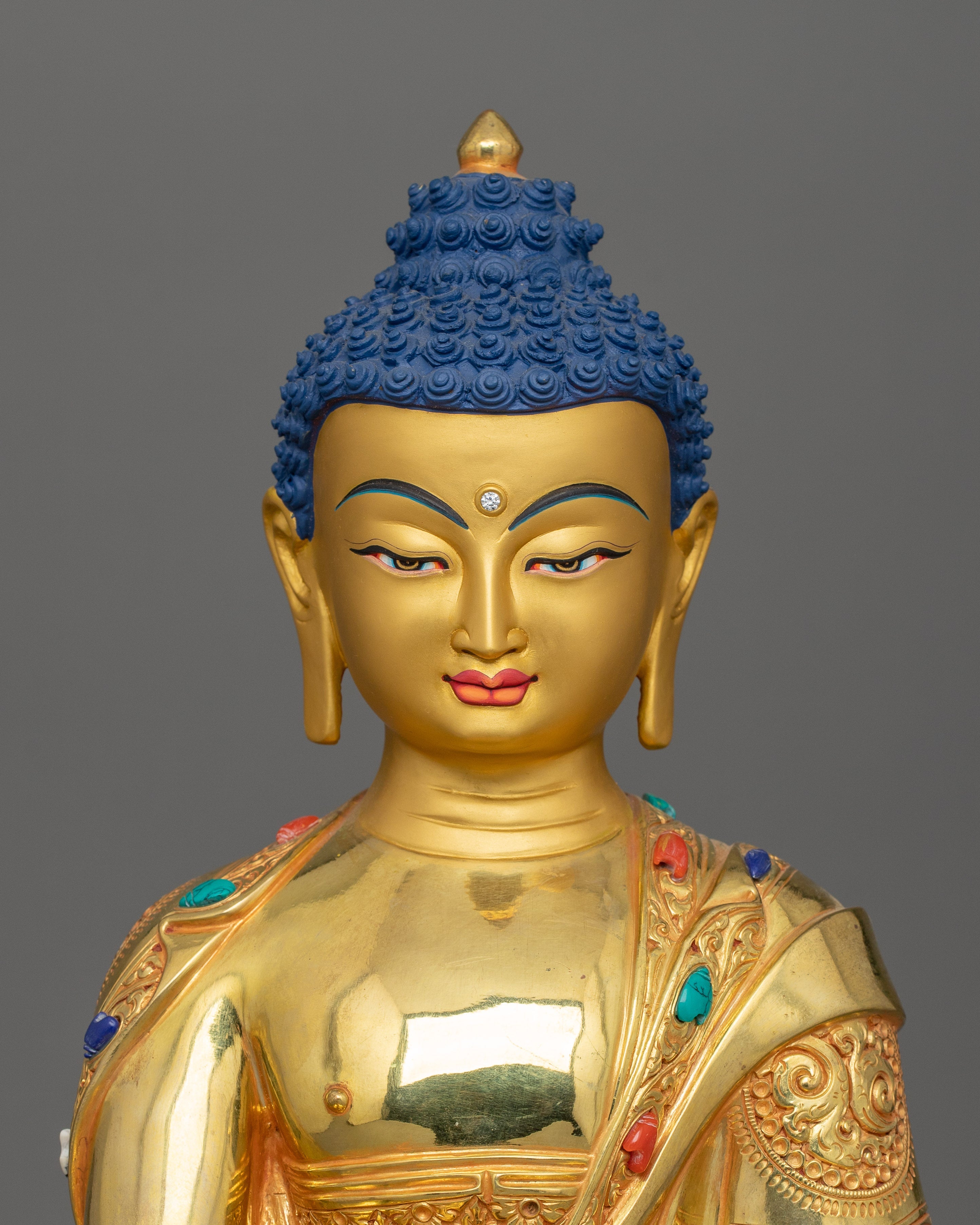 Shakyamuni Buddha "Prince of Lumbini" Figurine | 24k Gold Gilded Sculpture