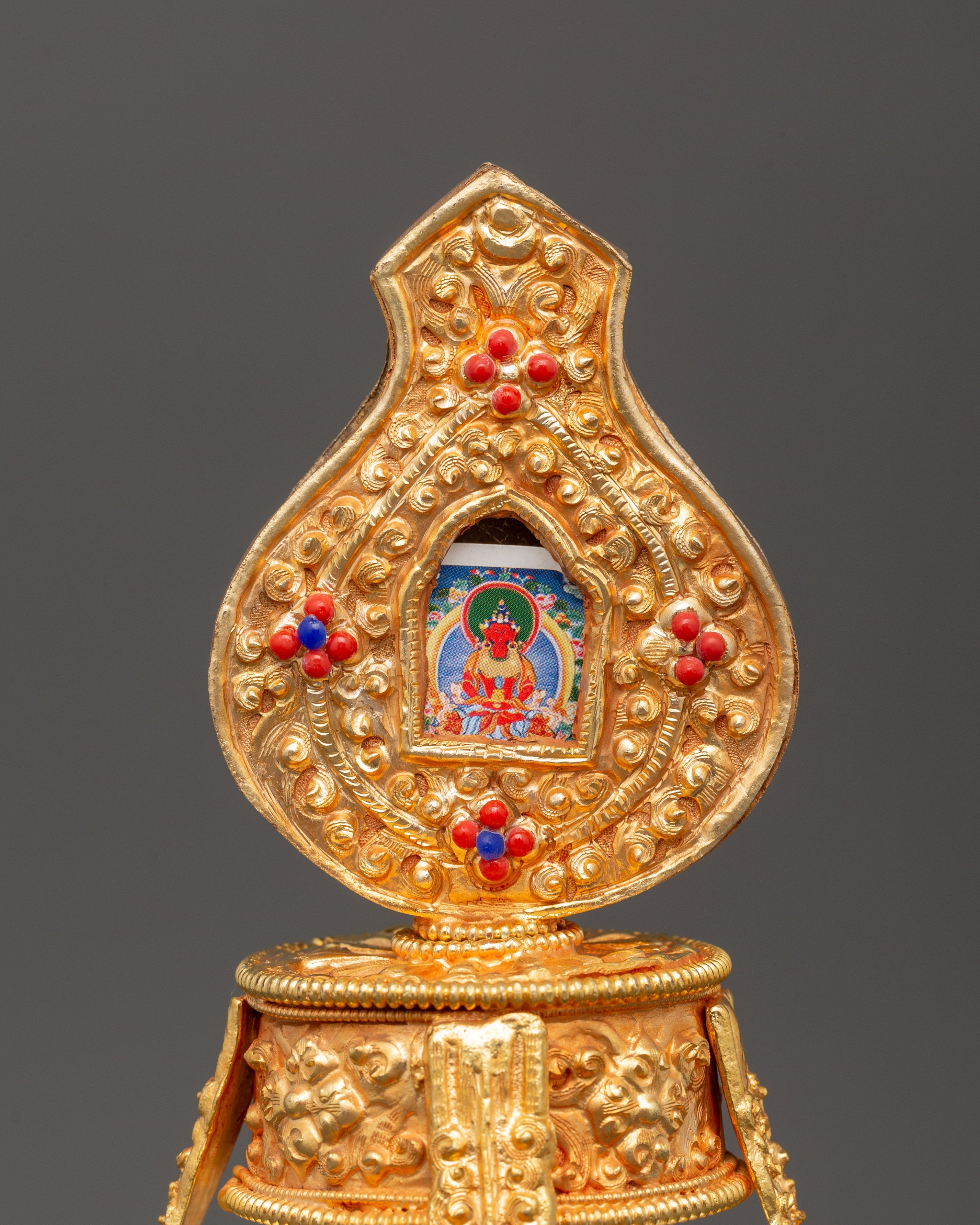 Handmade Tibetan Ritual Life Vase | Sacred Longevity Spiritual Item