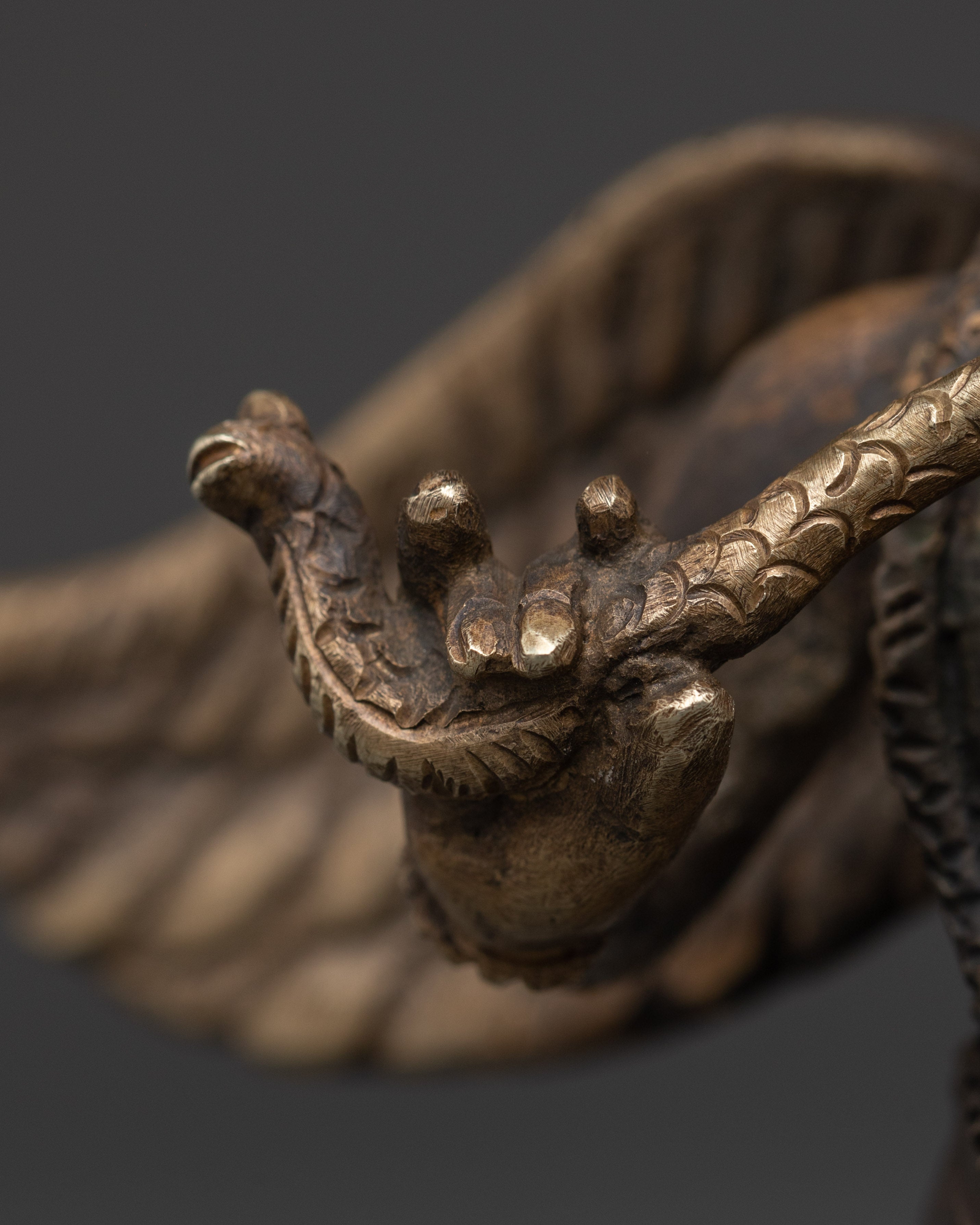 Handcrafted Brass Garuda Statue | Winged Protector