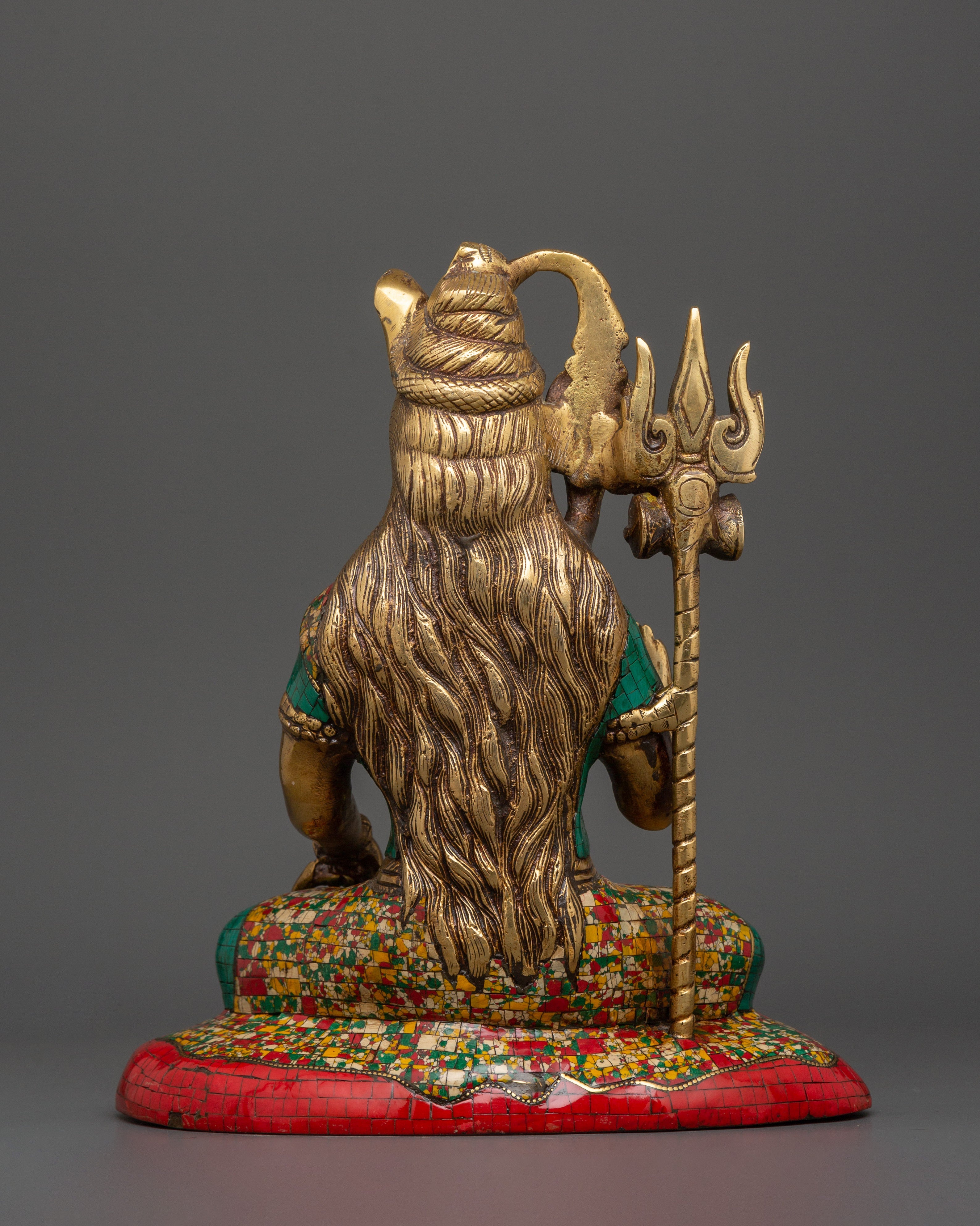 Brass Lord Shiva Statue | Seated Hindu Deity Sculpture