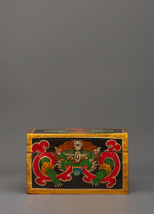 Hand-Painted Tibetan Wooden Box