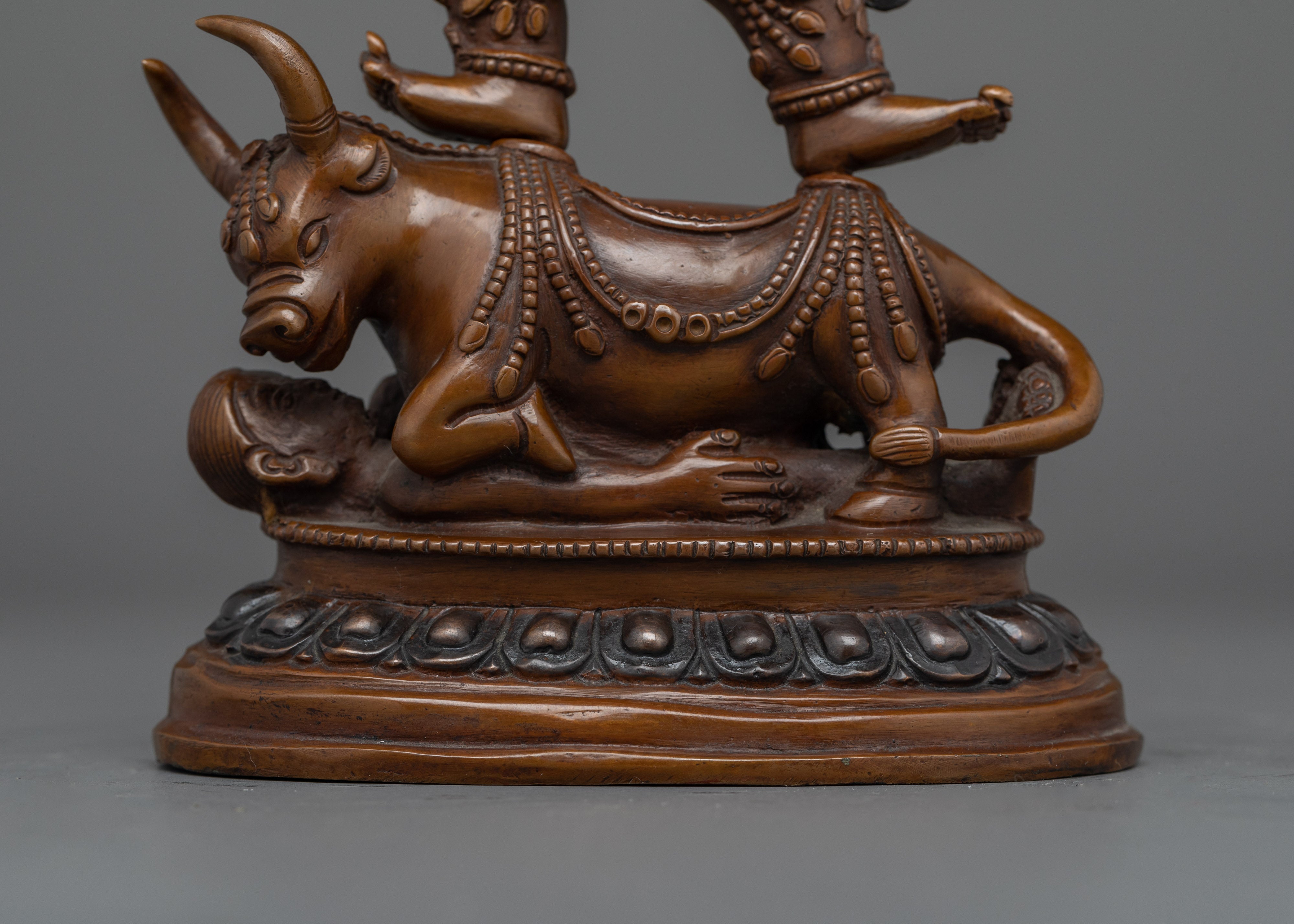 Two-Arms Yamantaka Handmade Statue | Embodiment of Wrathful Compassion