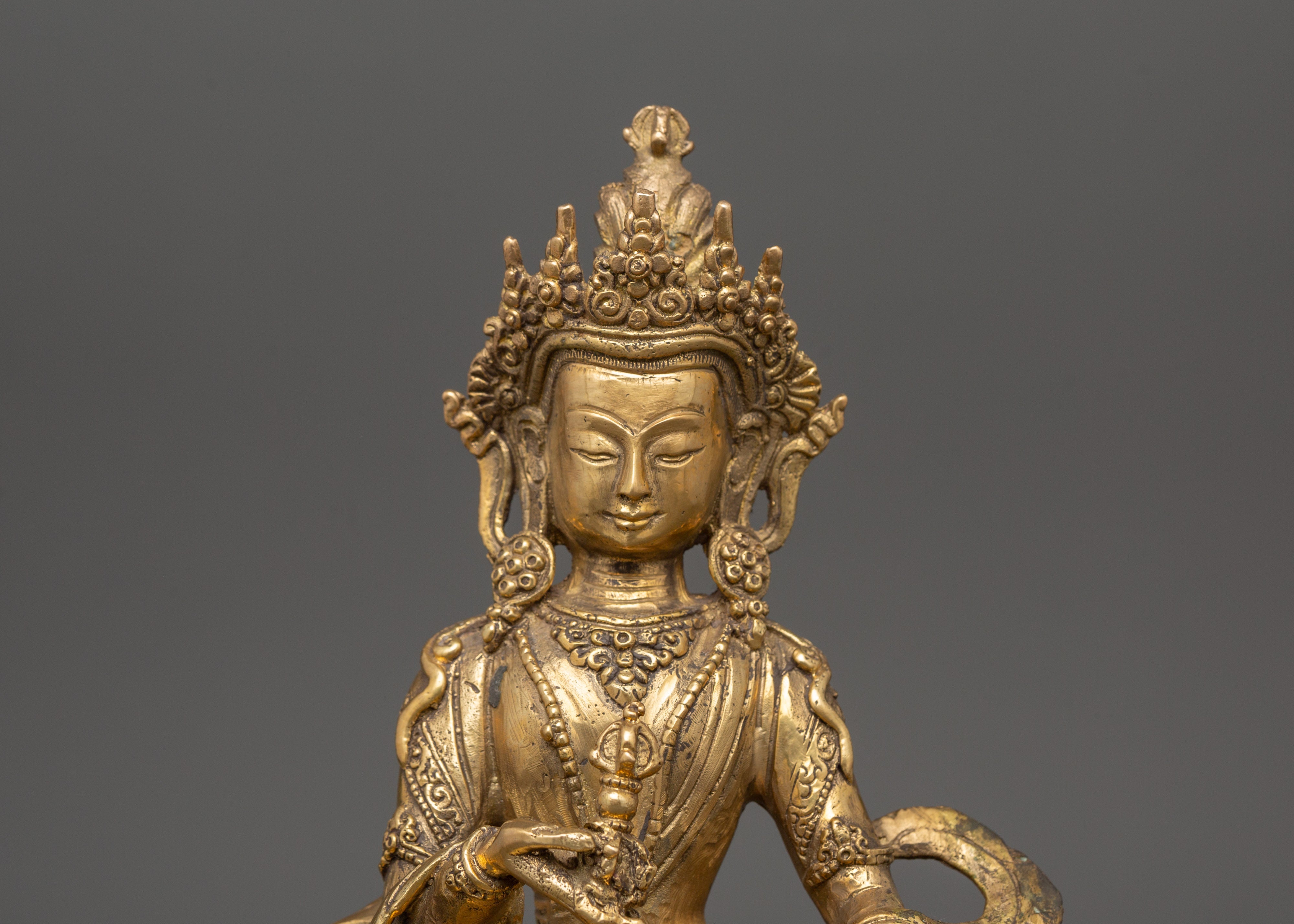 Brass Vajrasattva Sculpture | Handcrafted Buddhist Figurine