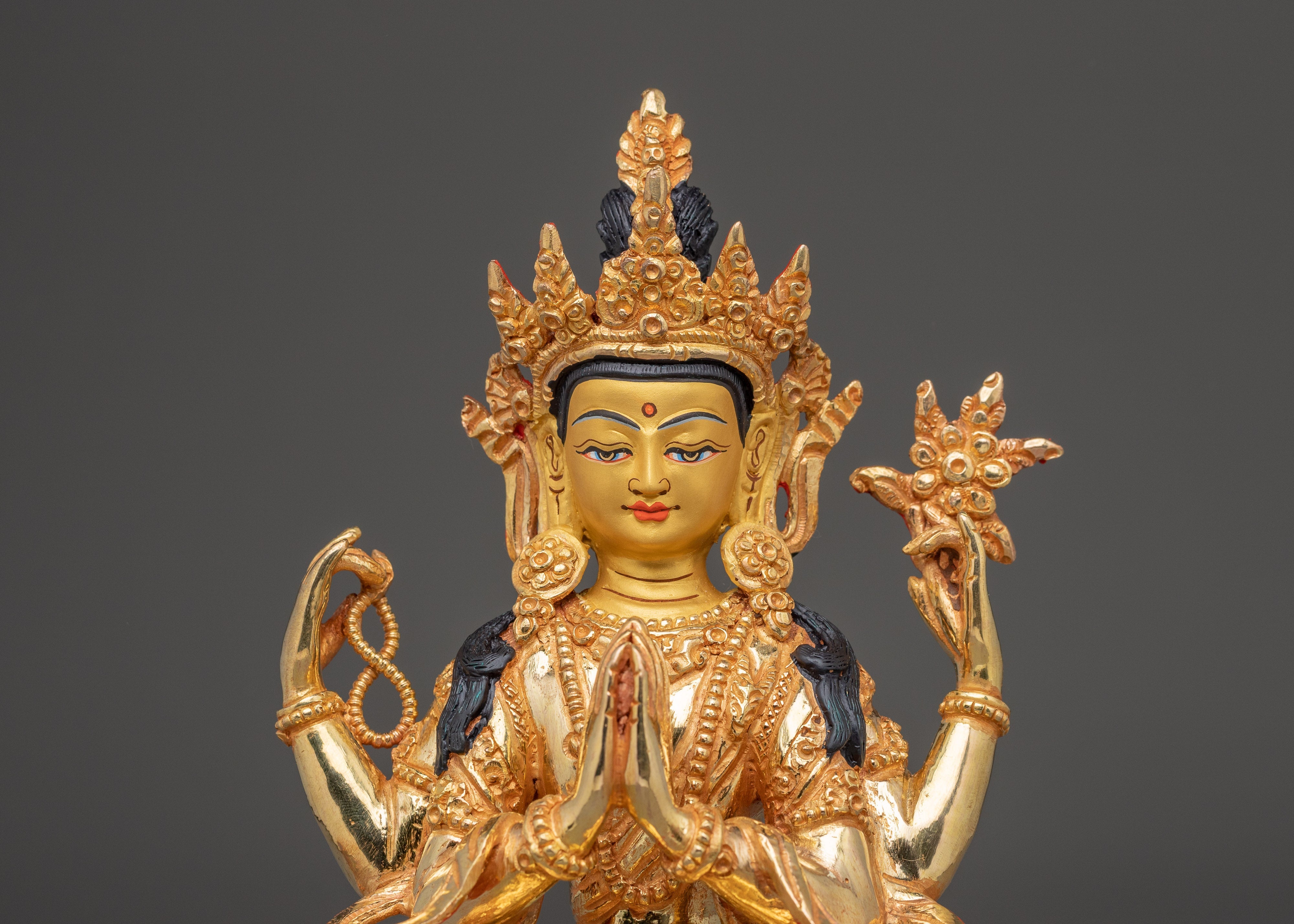 Chenrezig Protector Statue | Tibetan Symbol Of Compassion