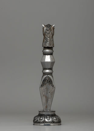Hand-Carved Horse-Headed Iron Phurba for Ritual Practices |  Spiritual Transformation