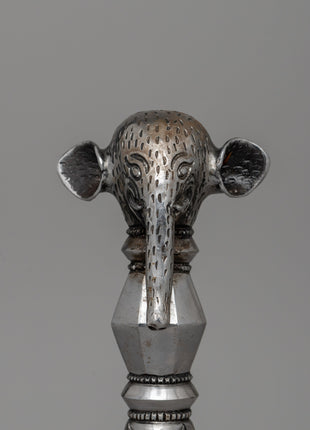 Hand-Carved Iron Elephant-Headed Phurba for Ritual Use |  Spiritual Practices