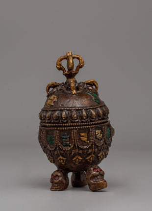Oxidized Brass Ritual Skull | Spiritual Practices and Decor