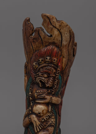 Handcrafted Mahakala Protector Statue | Guardian Deity of Tibetan Buddhism