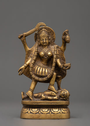 Mahakali Goddess Brass Statue | Protective Divine Energy Figurine