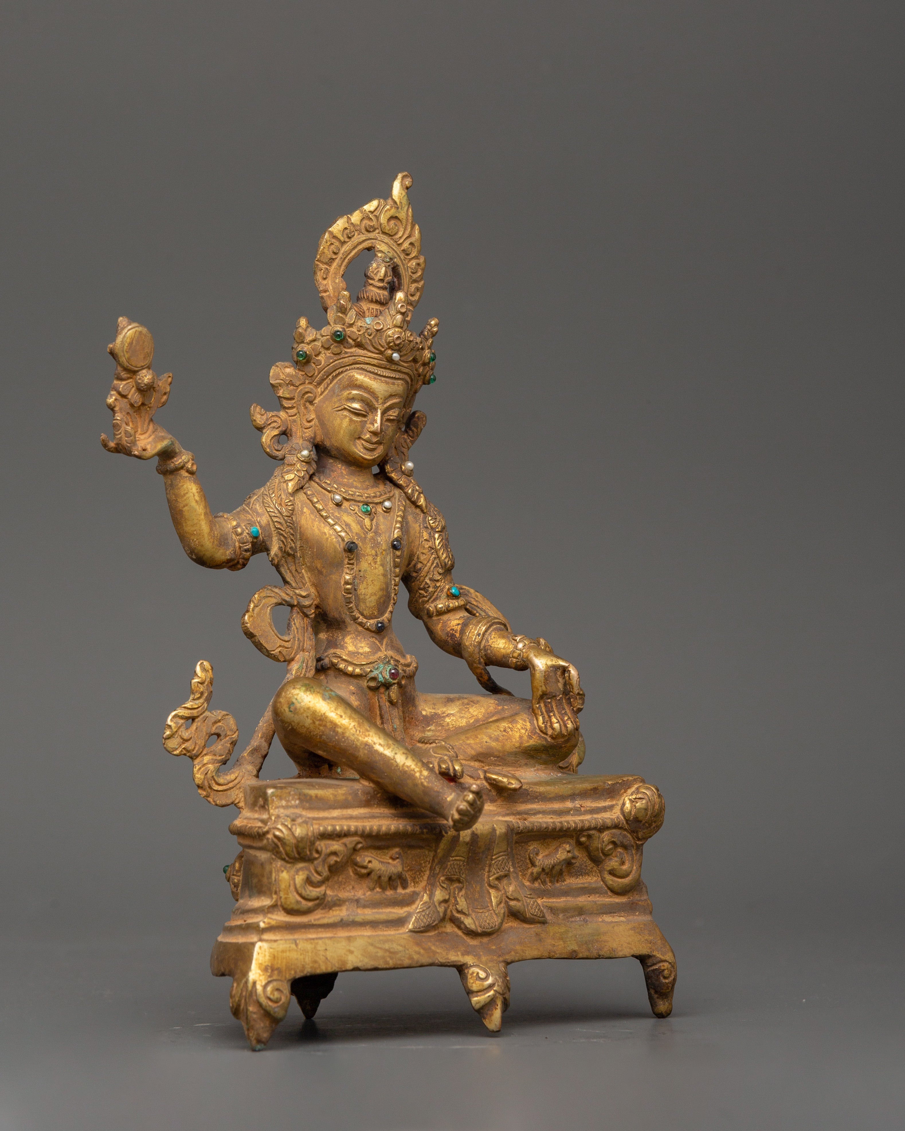 Bodhisattva Statue with Antique Finish | Altar and Shrine Craft