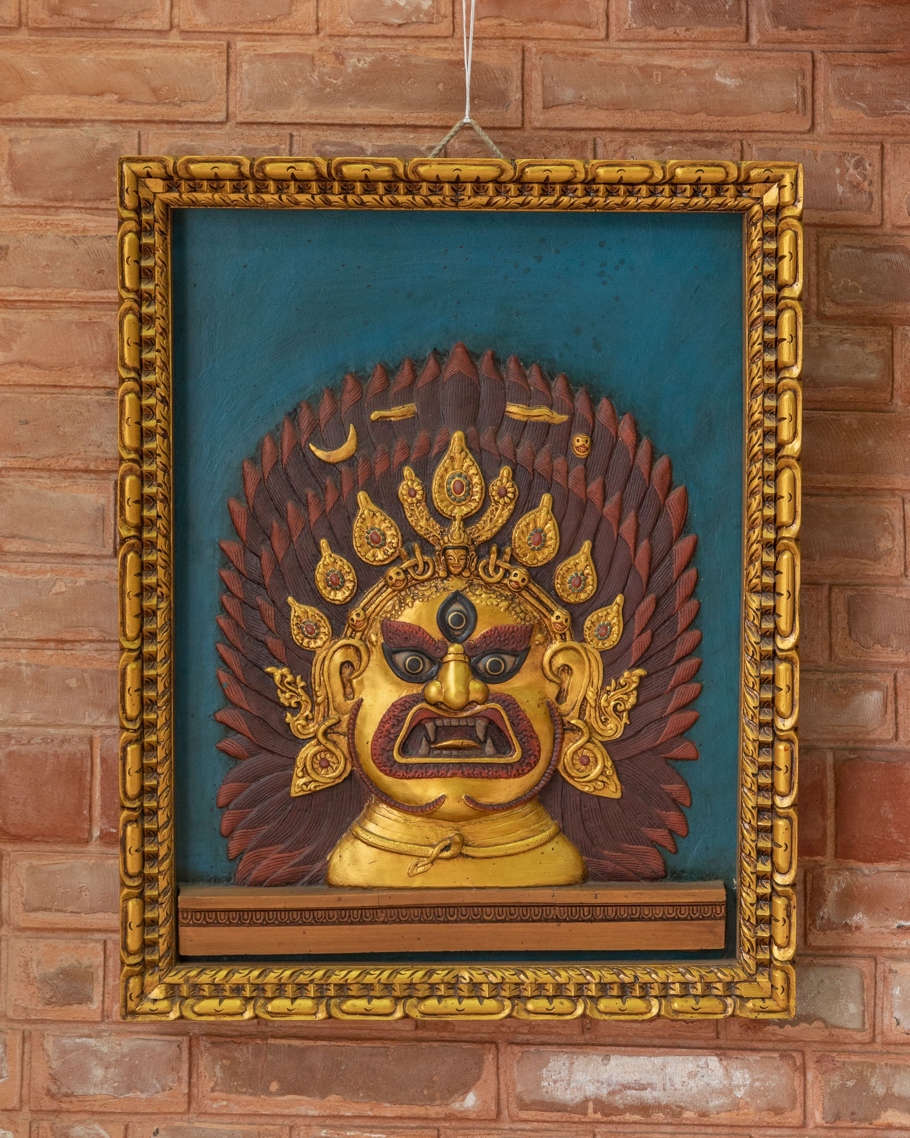 Handcrafted Bhairava Wall Hanging | Traditional Artwork for Spiritual Decor