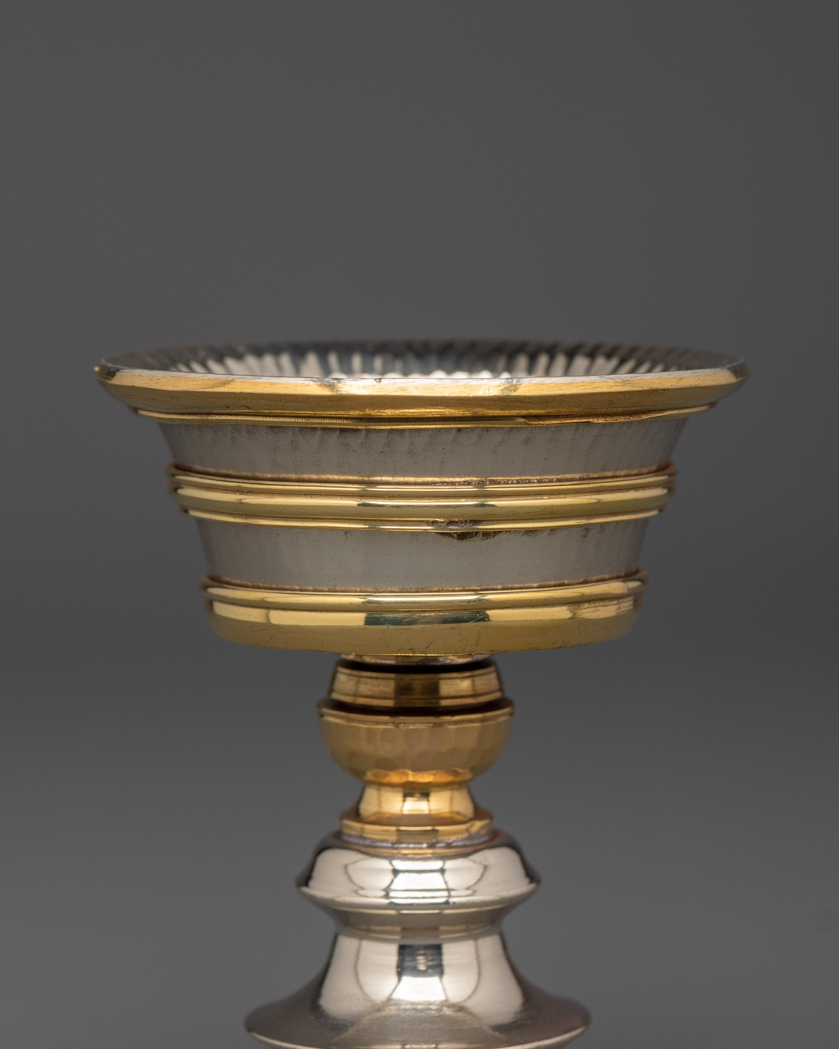 Handcrafted Sacred Butter Lamp for Tibetan Rituals and Meditation | Meditation & Puja Lamp