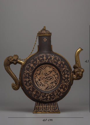 Tibetan Buddhist Beer Pitcher Set | Ritual and Decorative Masterpiece