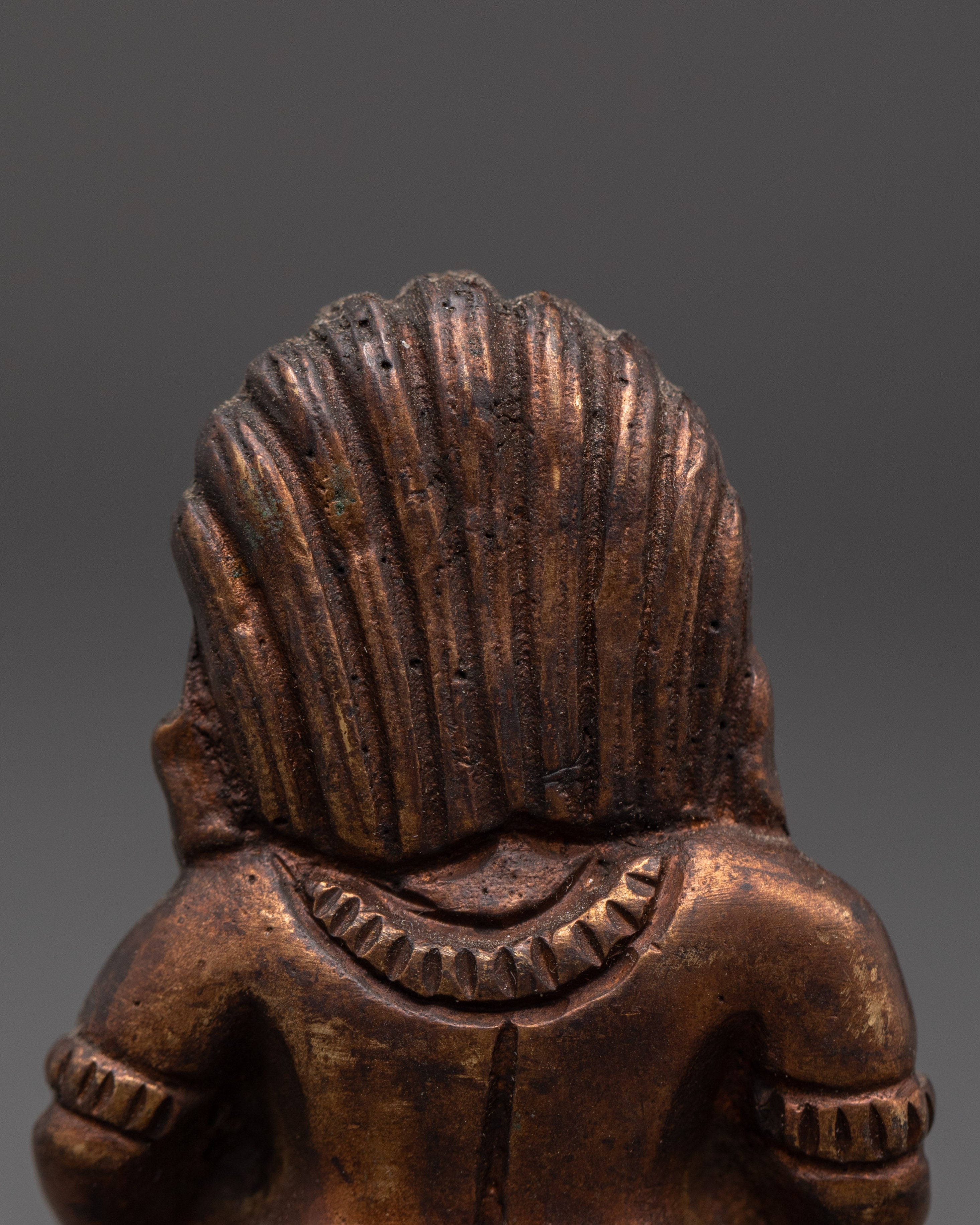 Black Dzambala Iron Statue | Tibetan Buddhist Deity of Wealth
