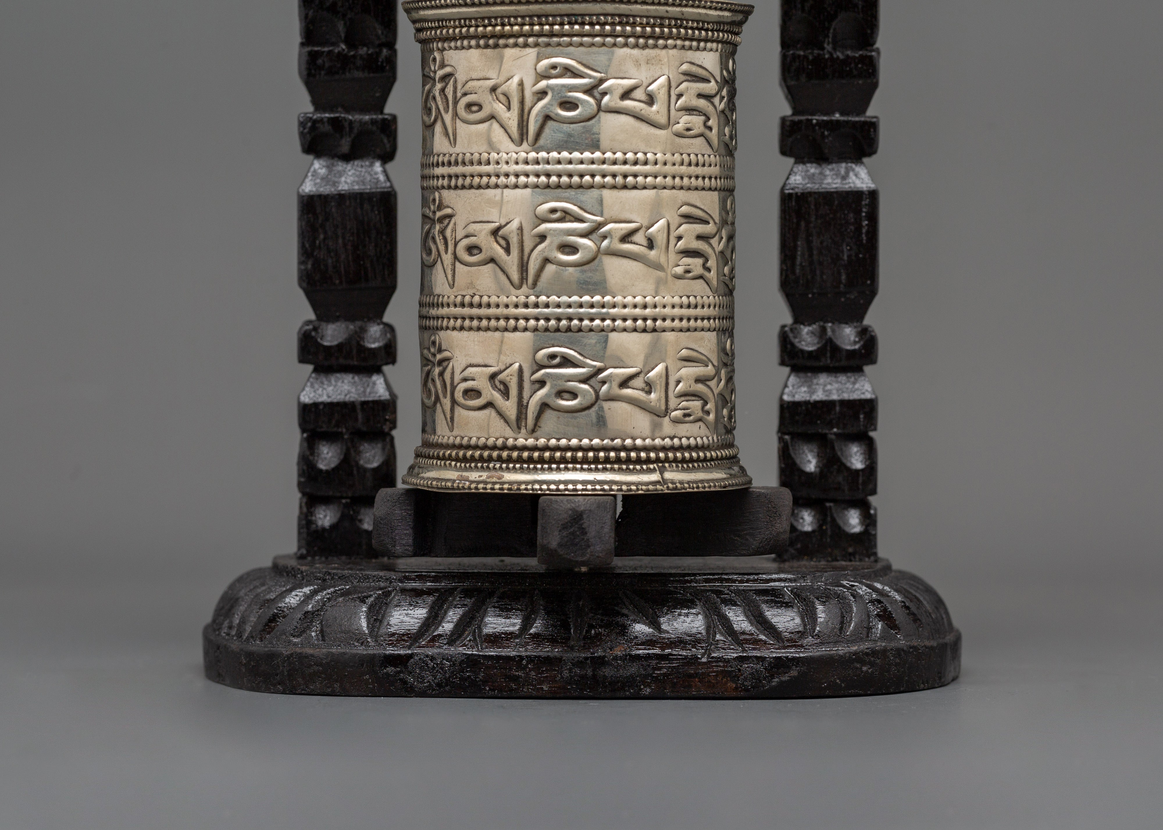 Brass & Copper Mantra Wheel | Tibetan Prayer Wheel for Spiritual Practice