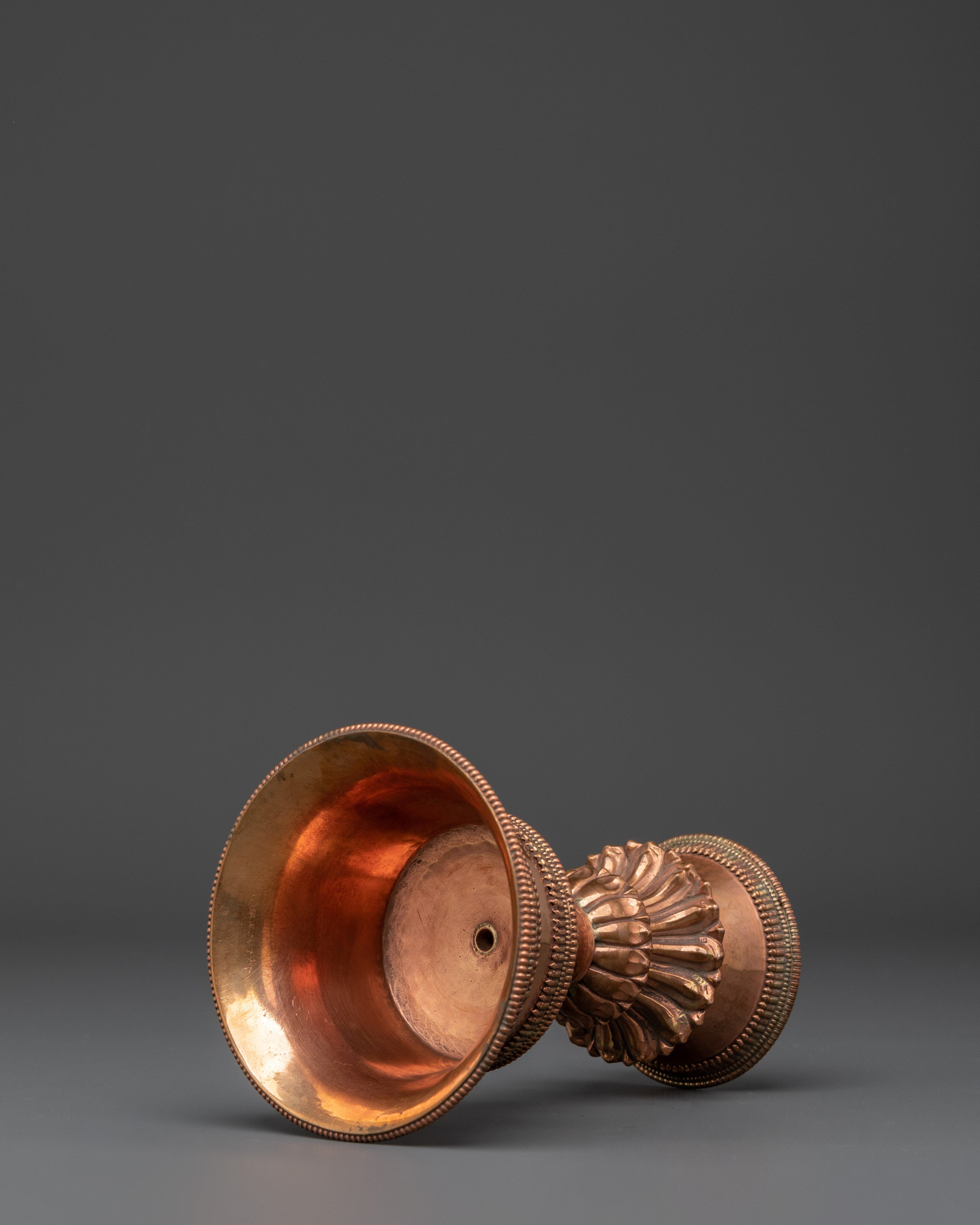 Traditional Copper Lamp | Buddhist Ritual Butter Lamp | Spiritual Light Holder