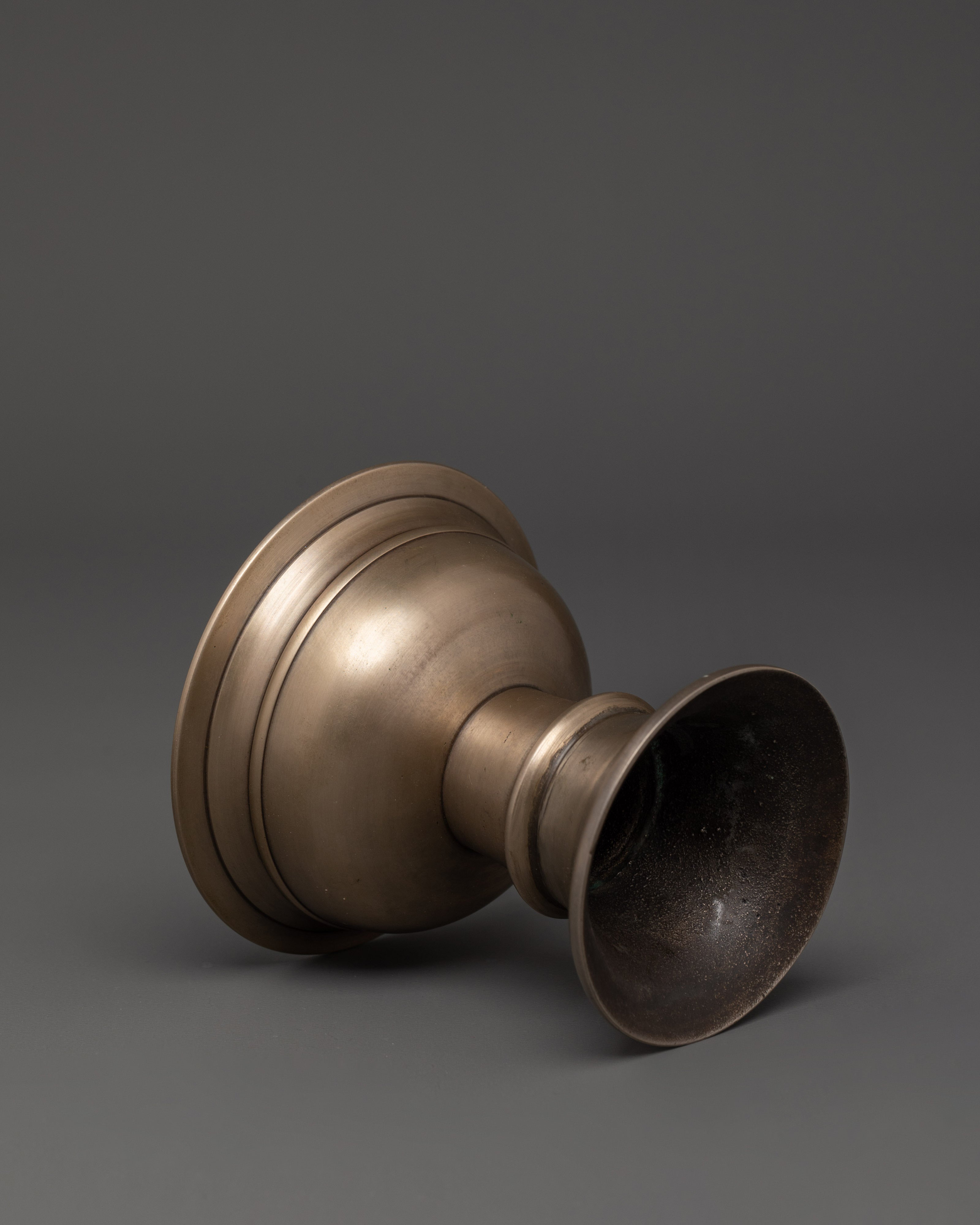 Tibetan Bronze Butter Lamp | Traditional Ritual Light Offering for Altars
