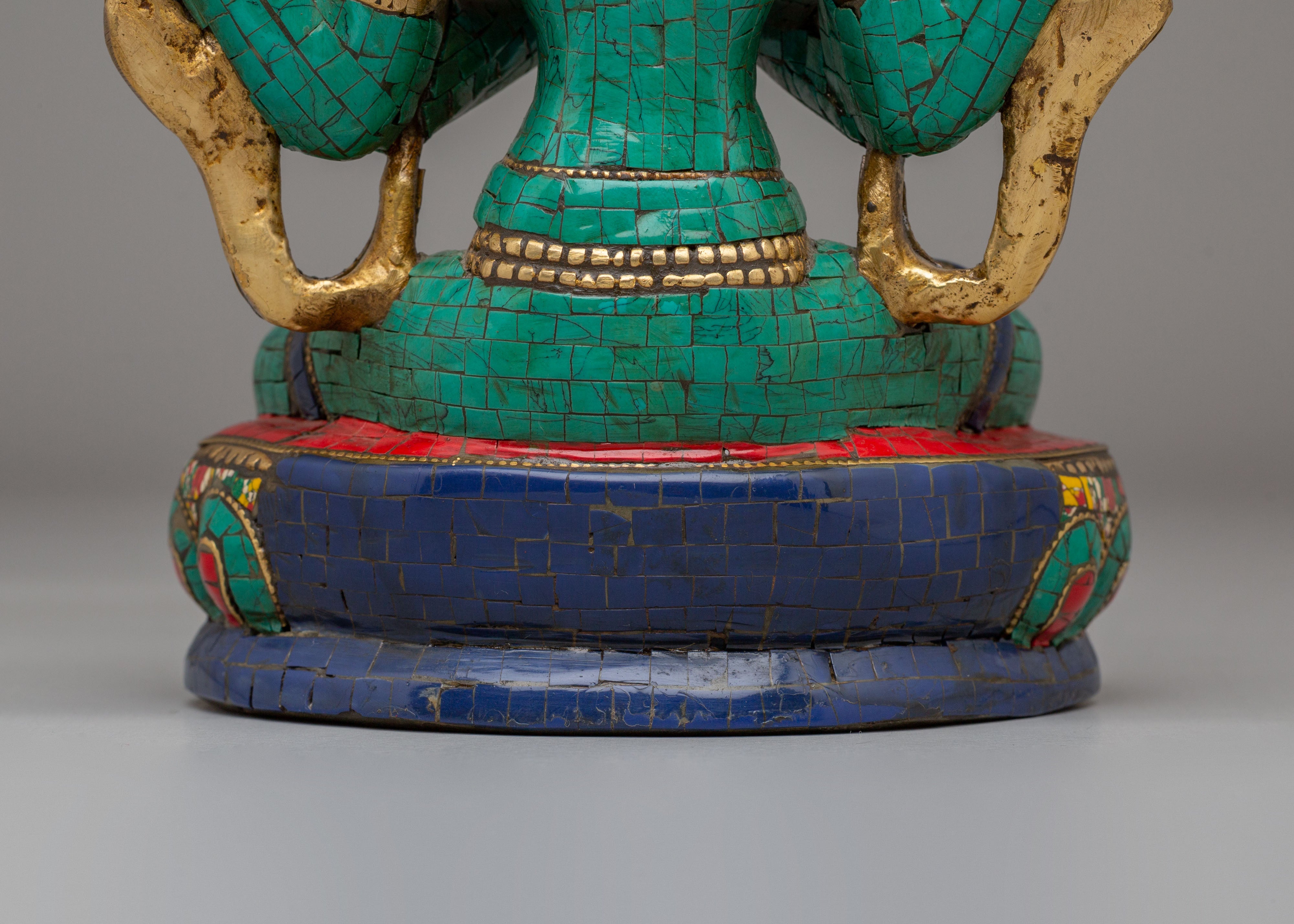 Tibetan Chenrezig Statue for Altar | Buddhist Deity Figurine