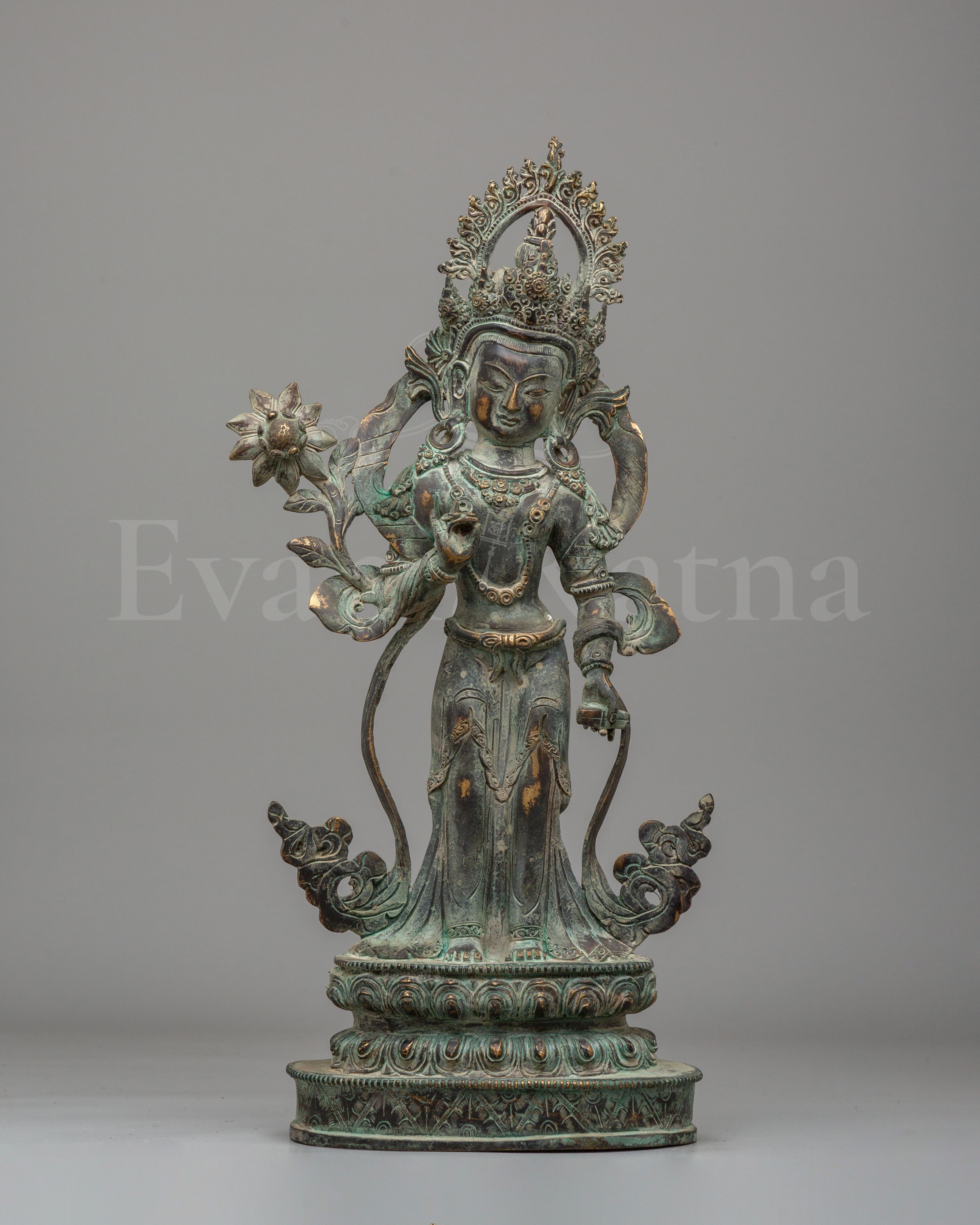 Traditional Siddhaikavira Manjushri Figurine   