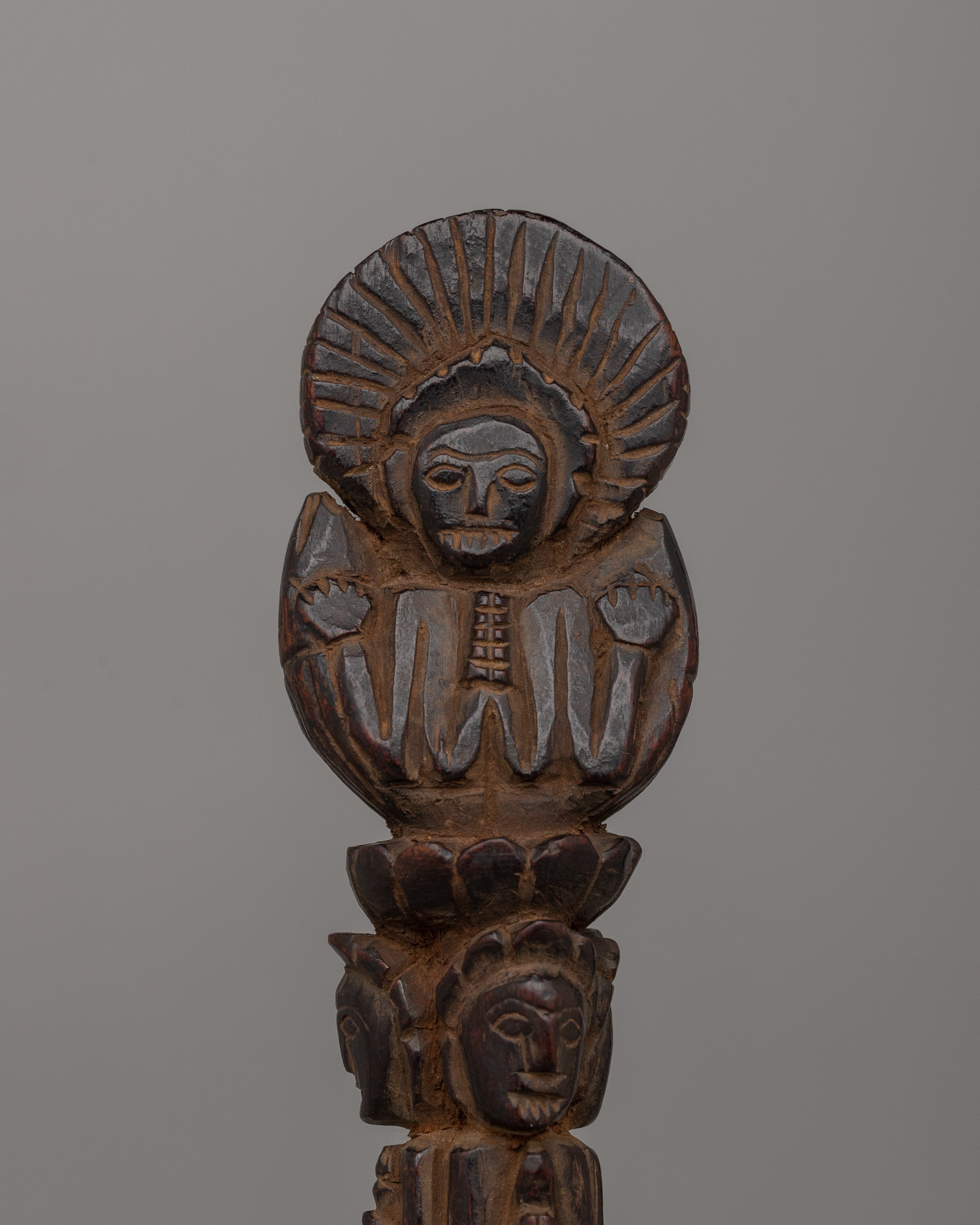 Wooden Dorje Phurba Dagger | Dagger for Ritual and Protection