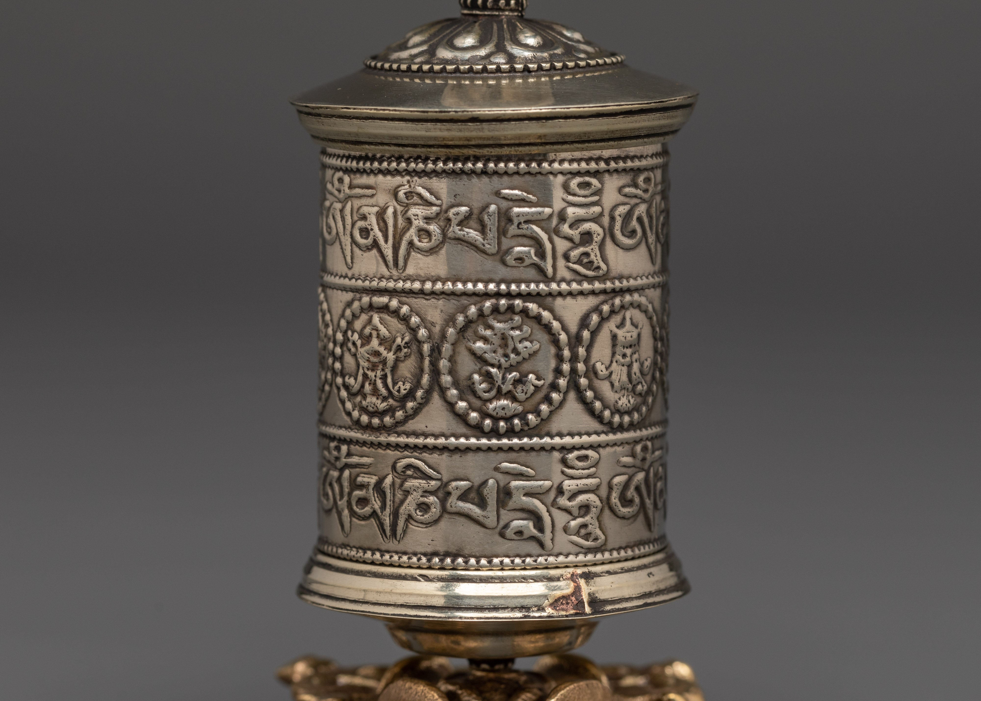 Spiritual Mantra Prayer Wheel | Symbol of Peace and Devotion