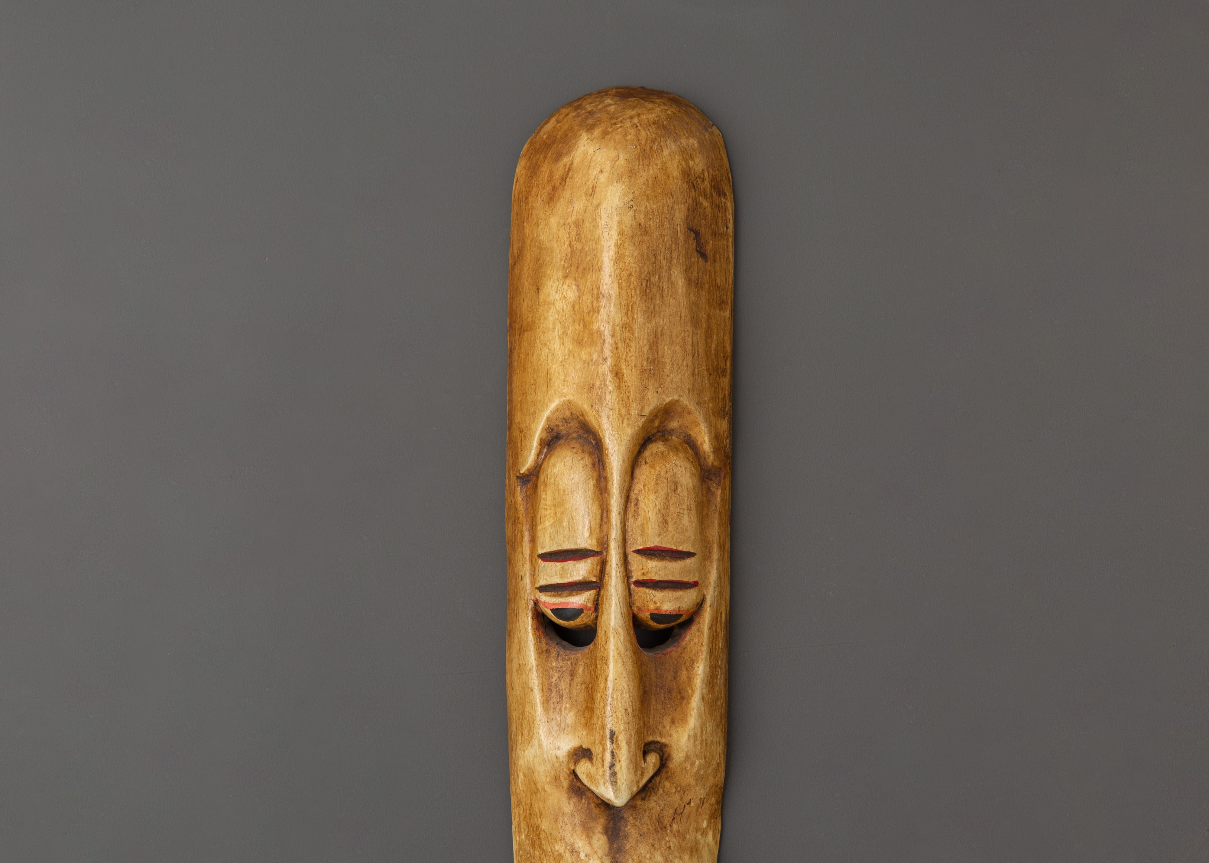 Hand-Carved Wooden Tribal Mask Wall Hanging | Ethnic Face Art in Acrylic
