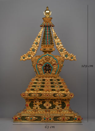Tibetan Buddhist Enlightenment Stupa | Symbol of Enlightenment and Spiritual Devotion