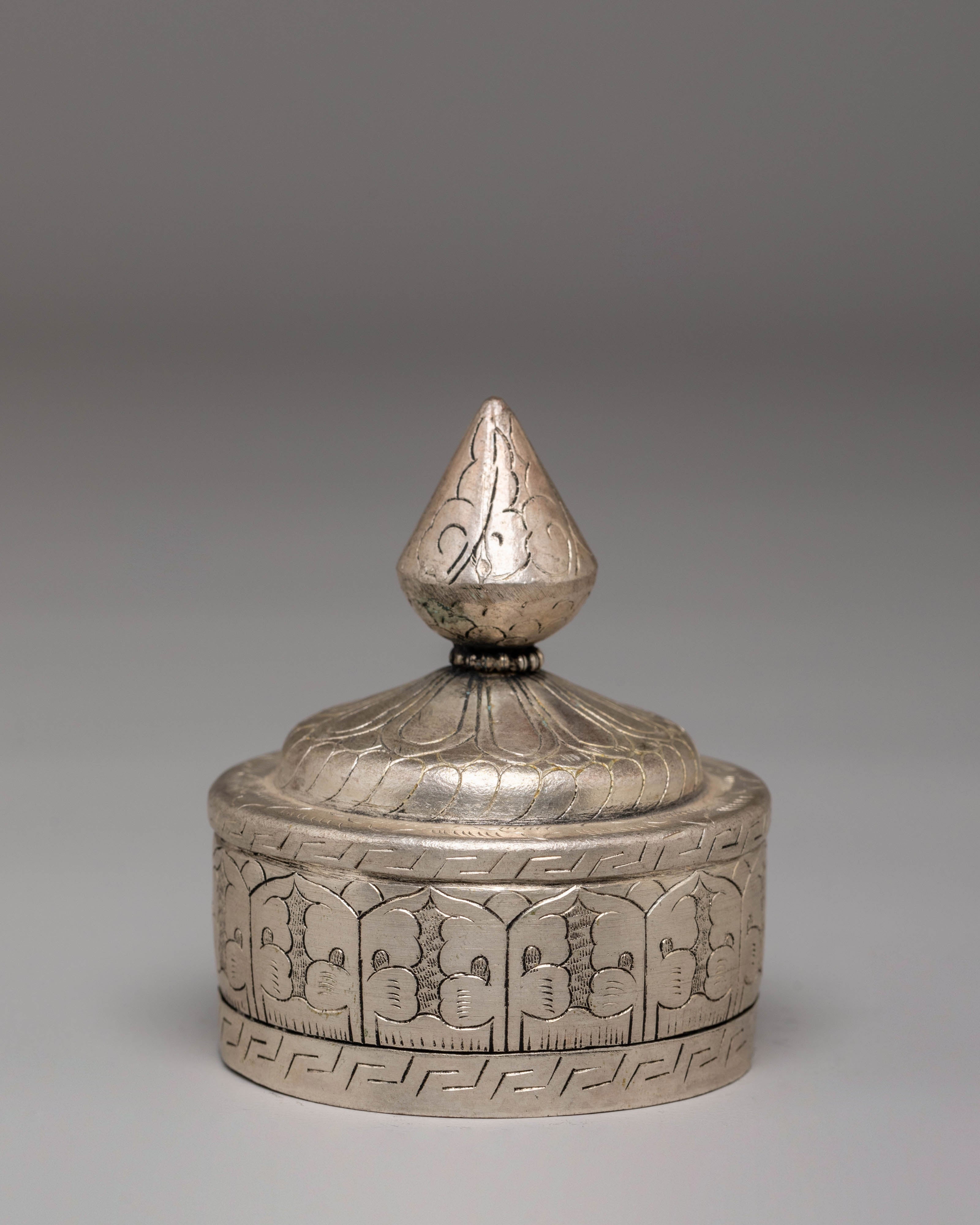 Decorative Tibetan Rice Offering Pot | Perfect for Rituals and Sacred Decor