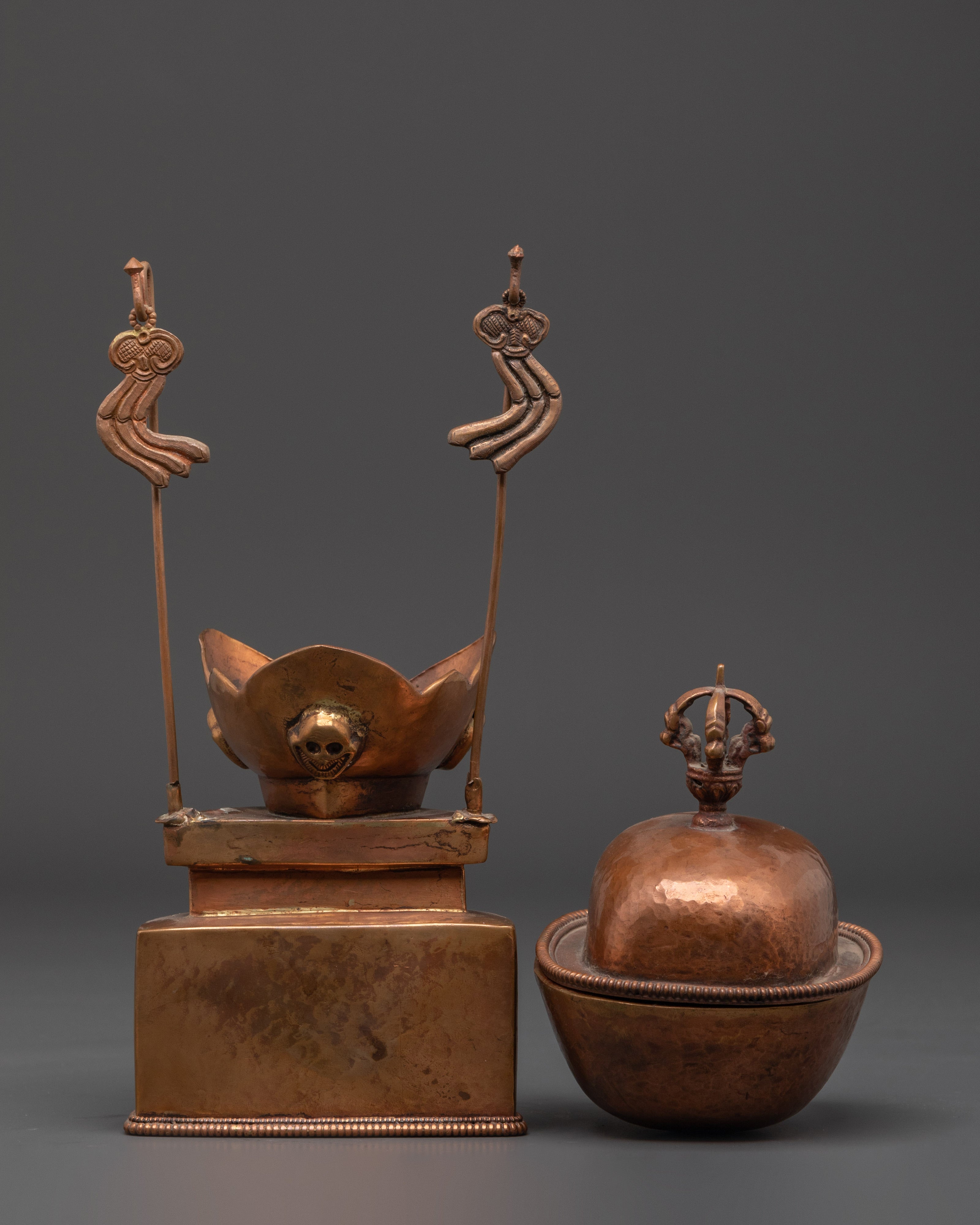 Handcrafted Sacred Kapala Ritual Cup | Spiritual Tool for Tibetan Rituals & Meditation