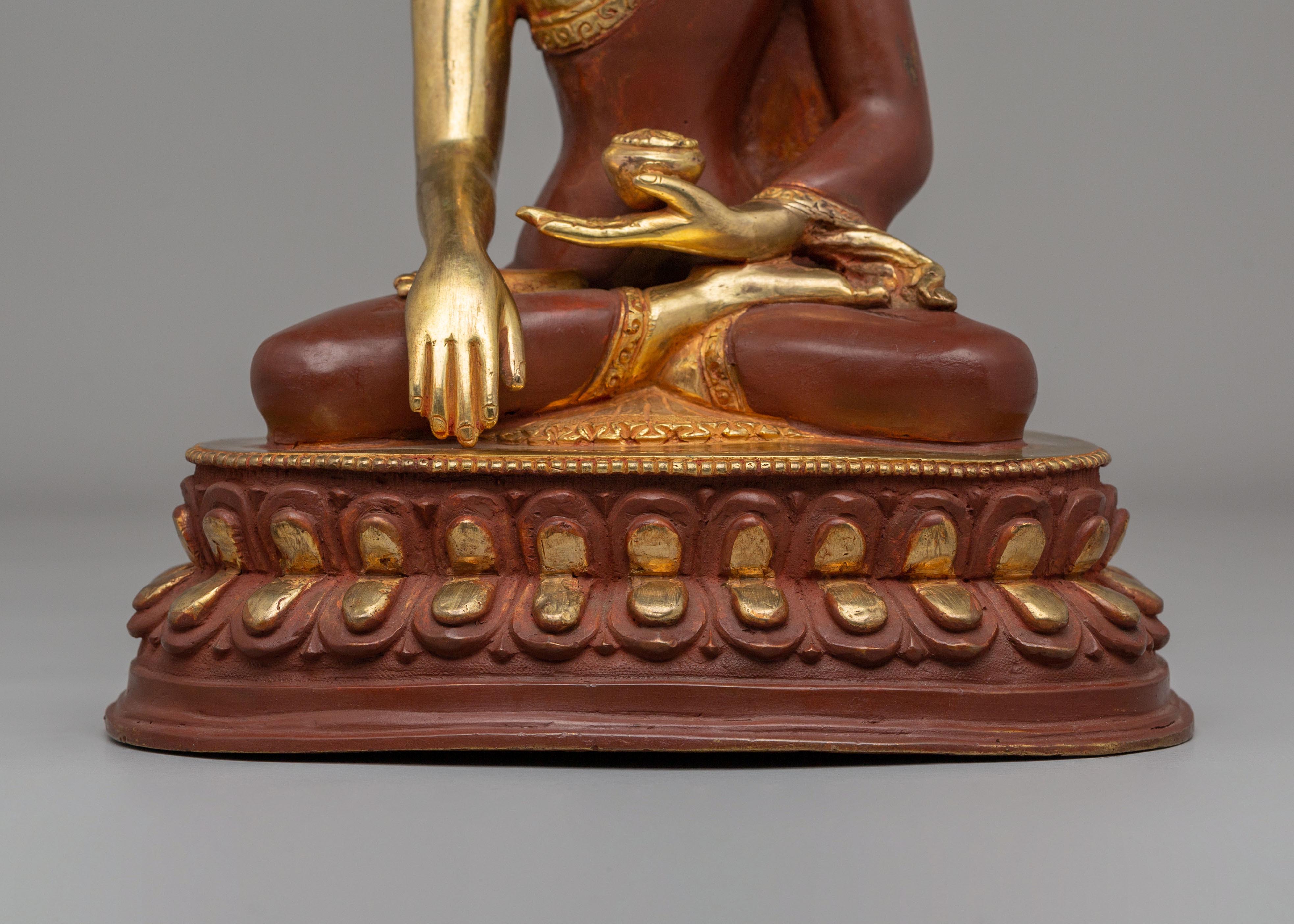 Spiritual Crowned Shakyamuni Buddha Statue | Altar Decor