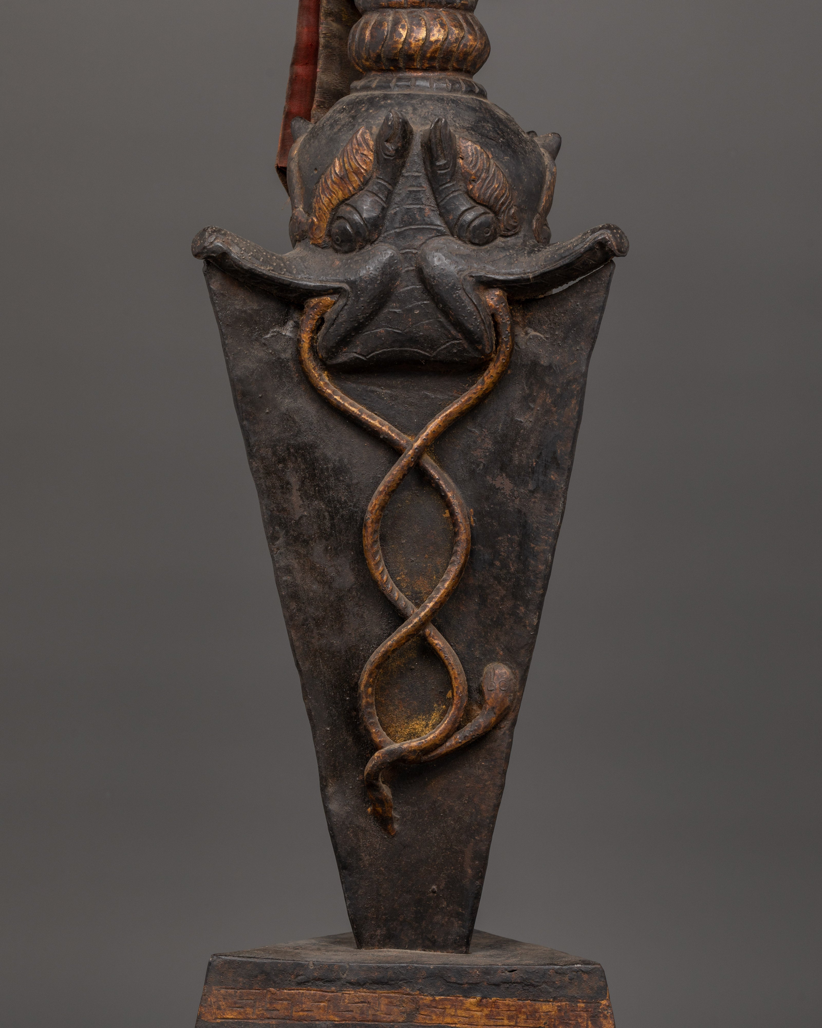 Sacred Iron Phurba Dagger | Vajra Ritual Tool