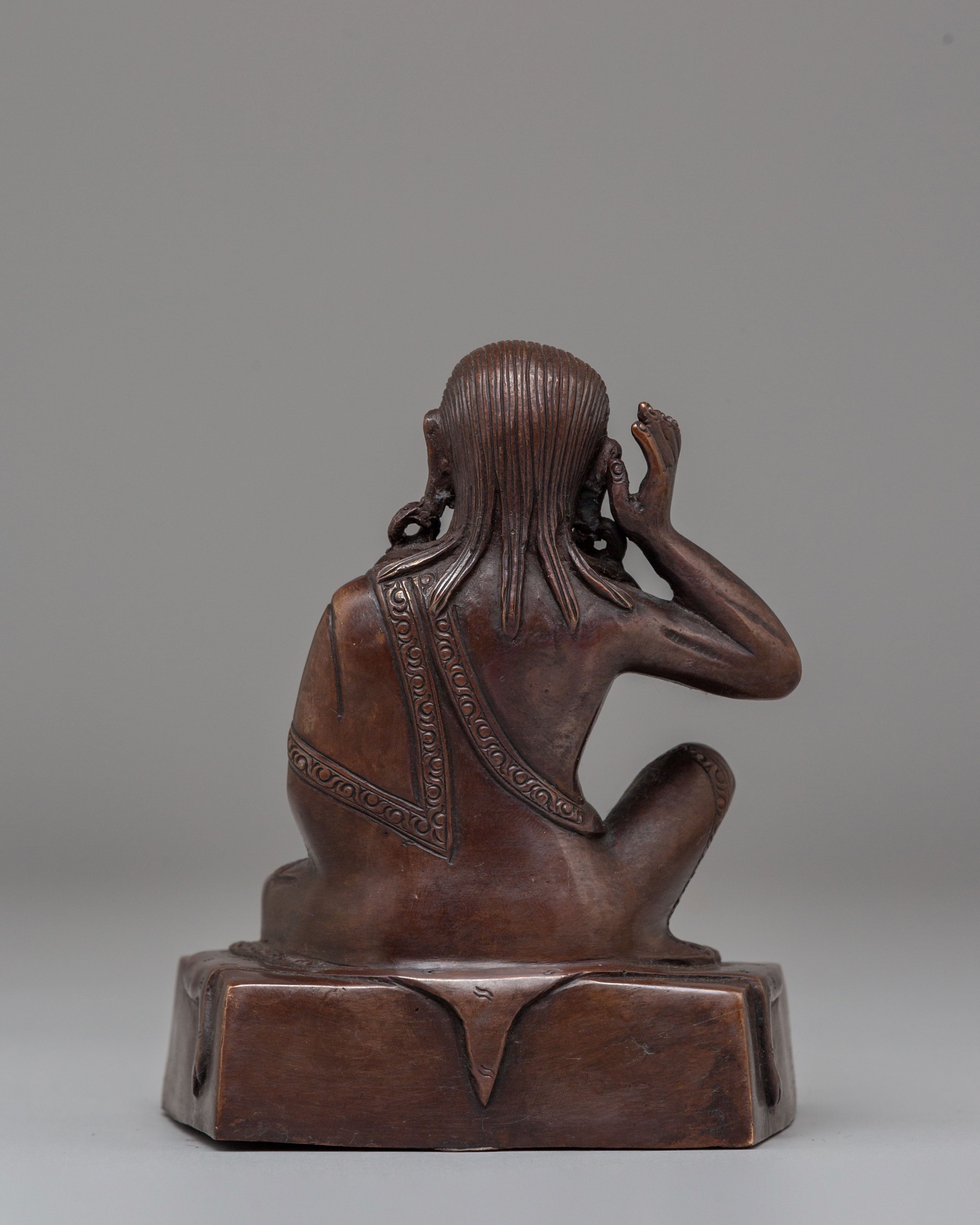 Handmade Jetsun Milarepa Tibetan Yogi Statue | Spiritual Inspiration and Devotion