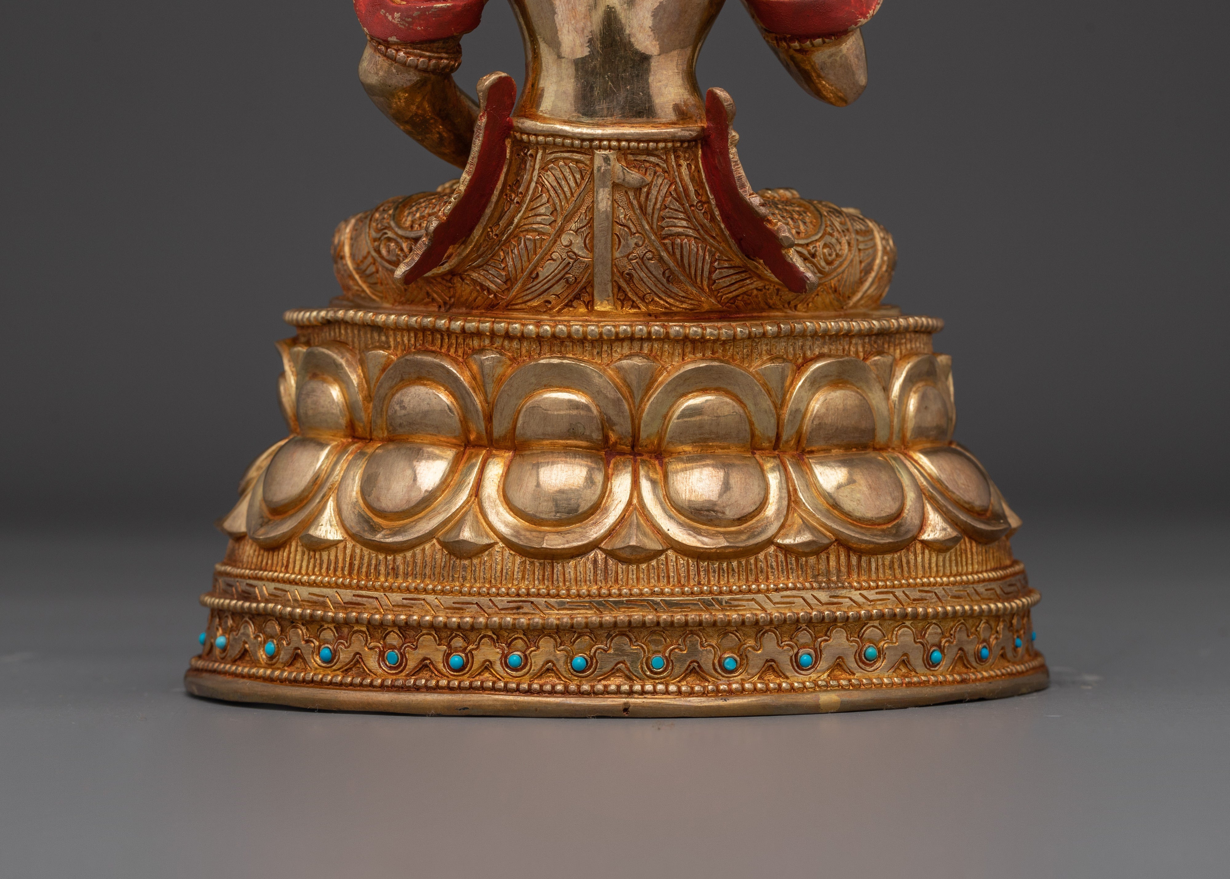 Gold-Gilded Vajrasattva Copper Statue | Meditation & Spiritual Decor