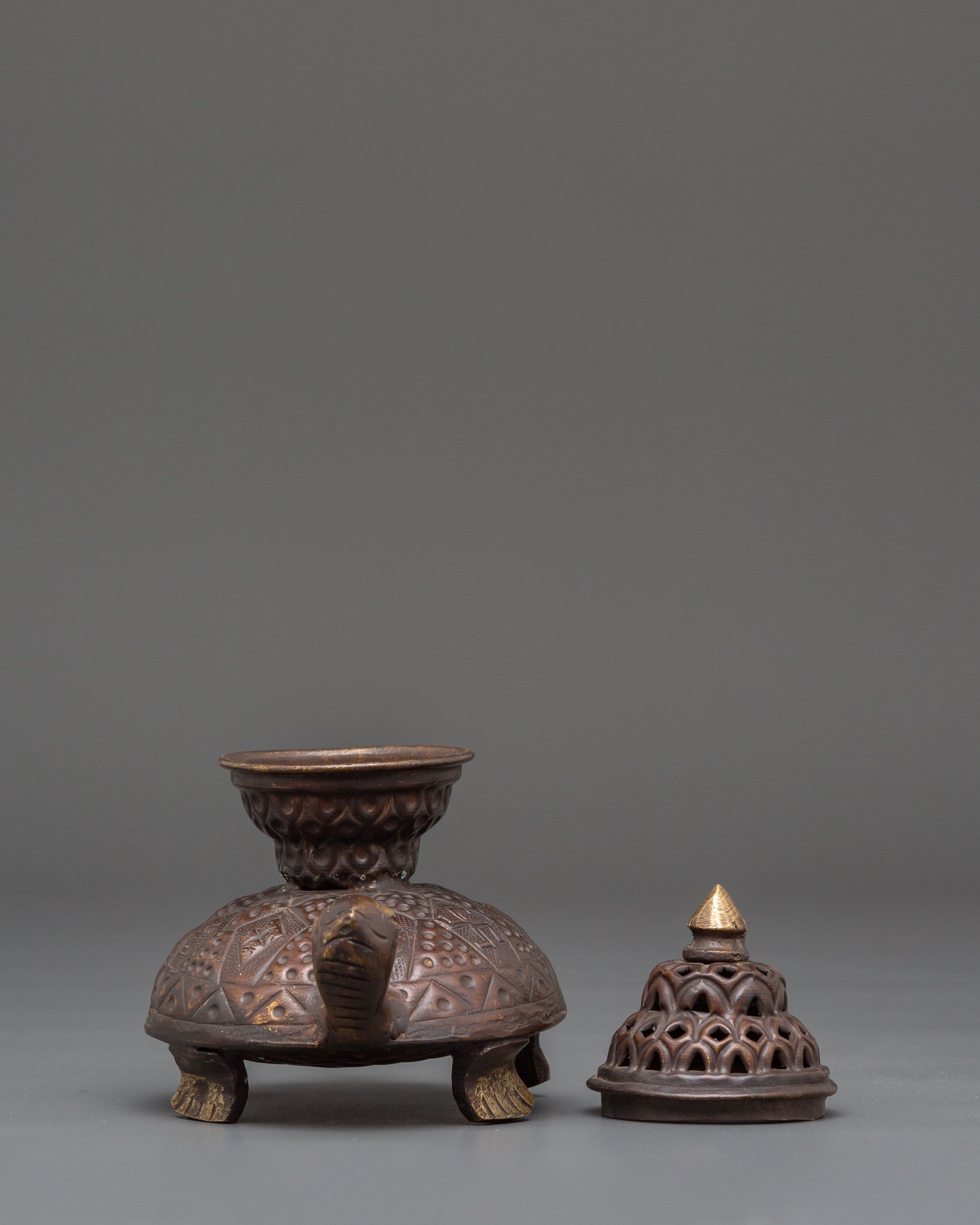 Sacred Turtle Incense Burner | Handcrafted Brass Incense Holder