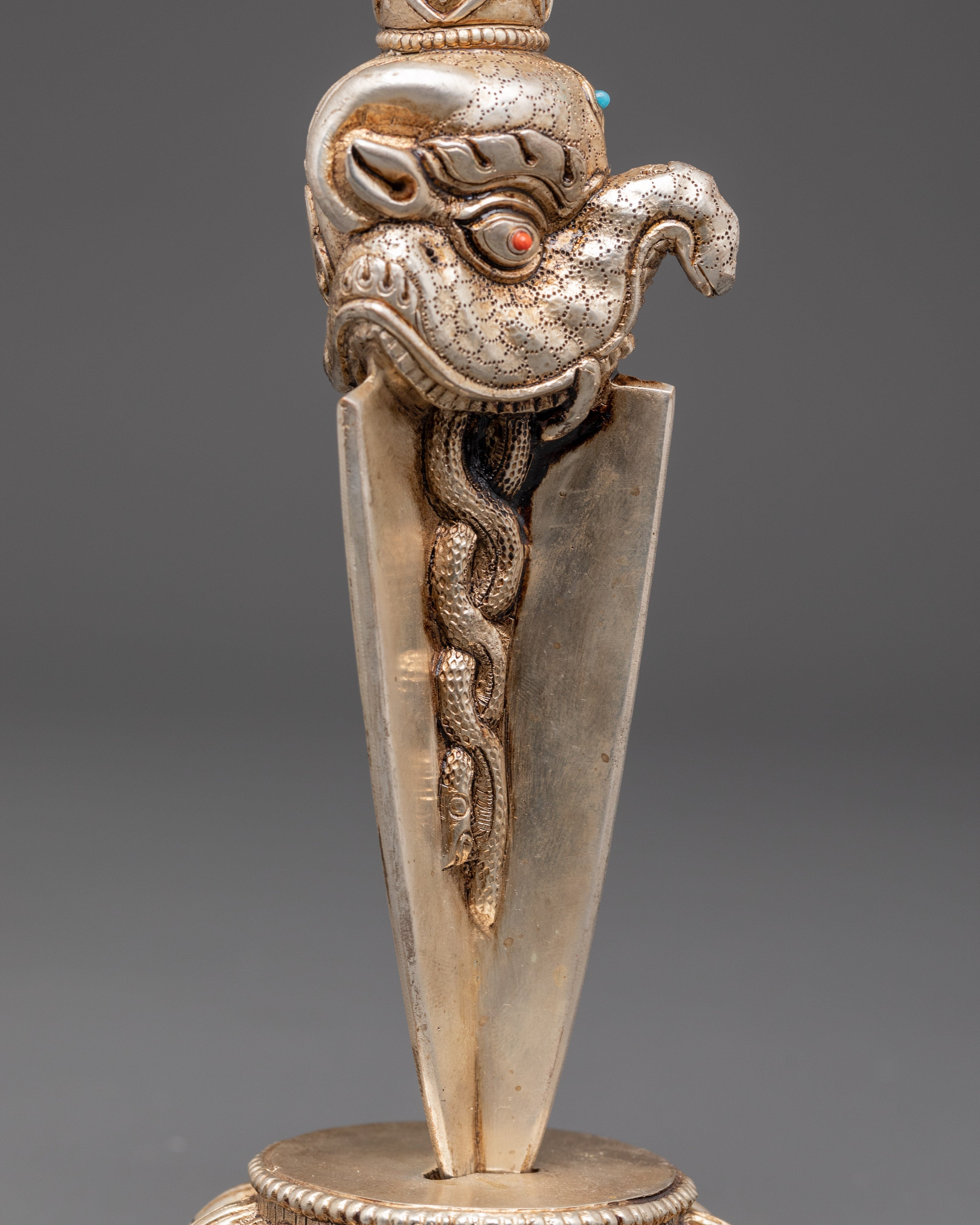 Silver Plated Phurba for Ritual Ceremonies | Meditation & Spiritual Protection