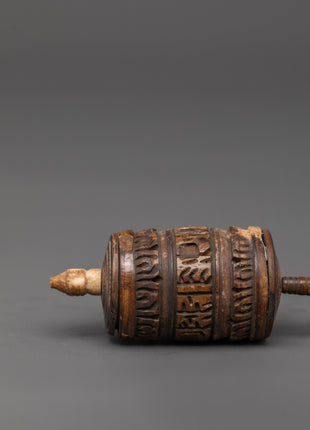 Buffalo Bone Mantra Prayer Wheel | Handcrafted Spinner