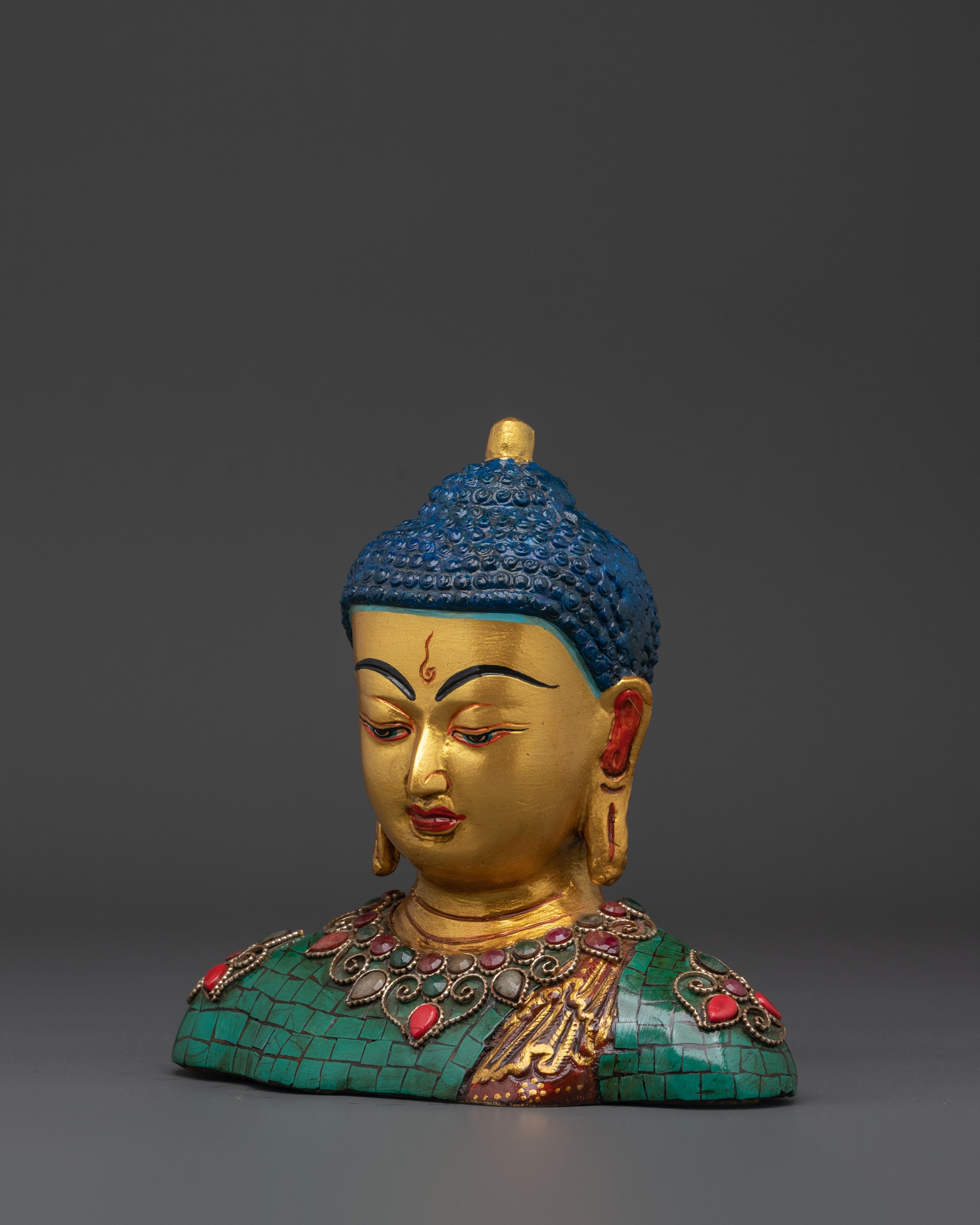 Handcrafted Buddha Head Sculpture | Buddhist Home Decor