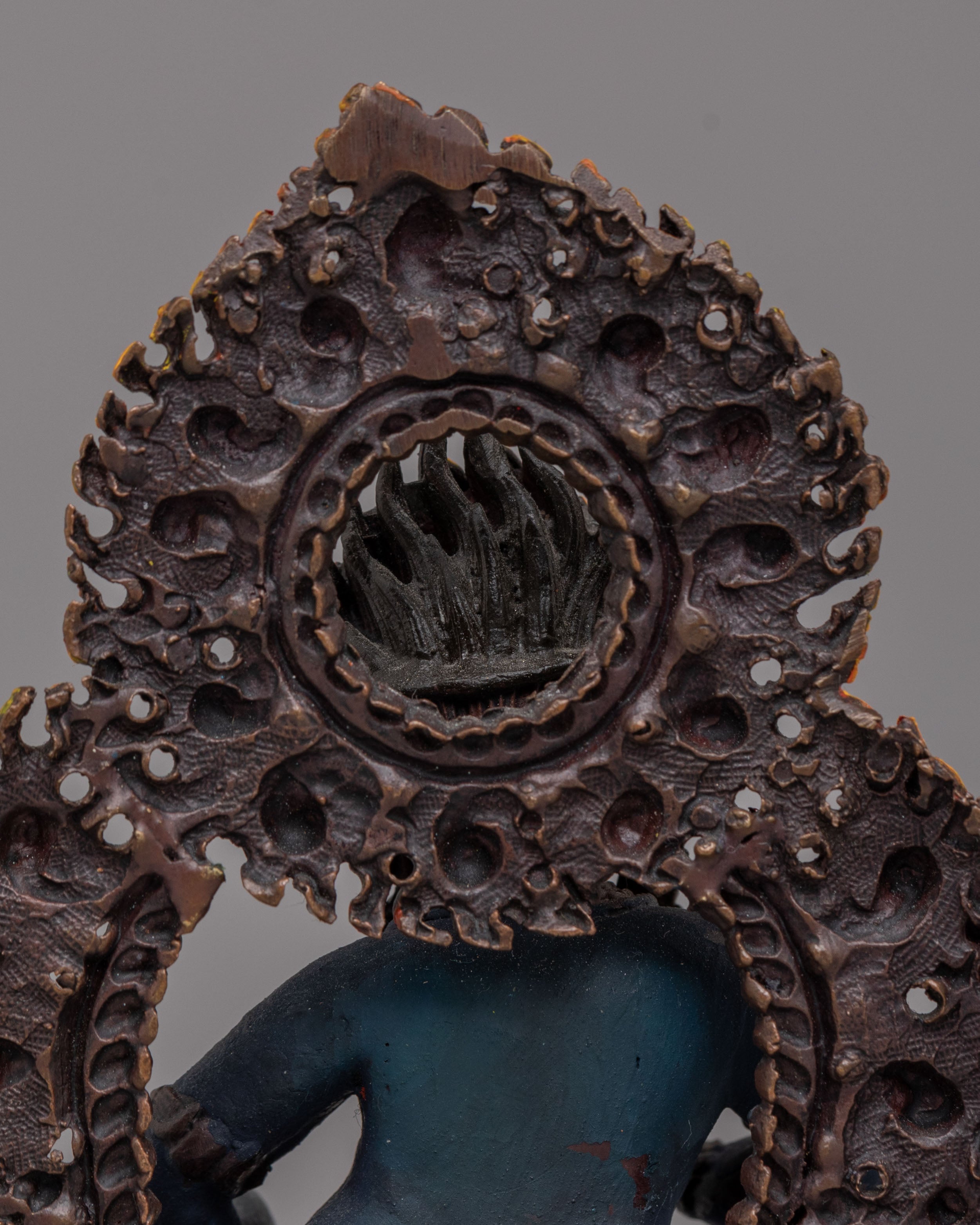 Handcrafted Black Dzambhala Spiritual Statue | Tibetan Protector Deity