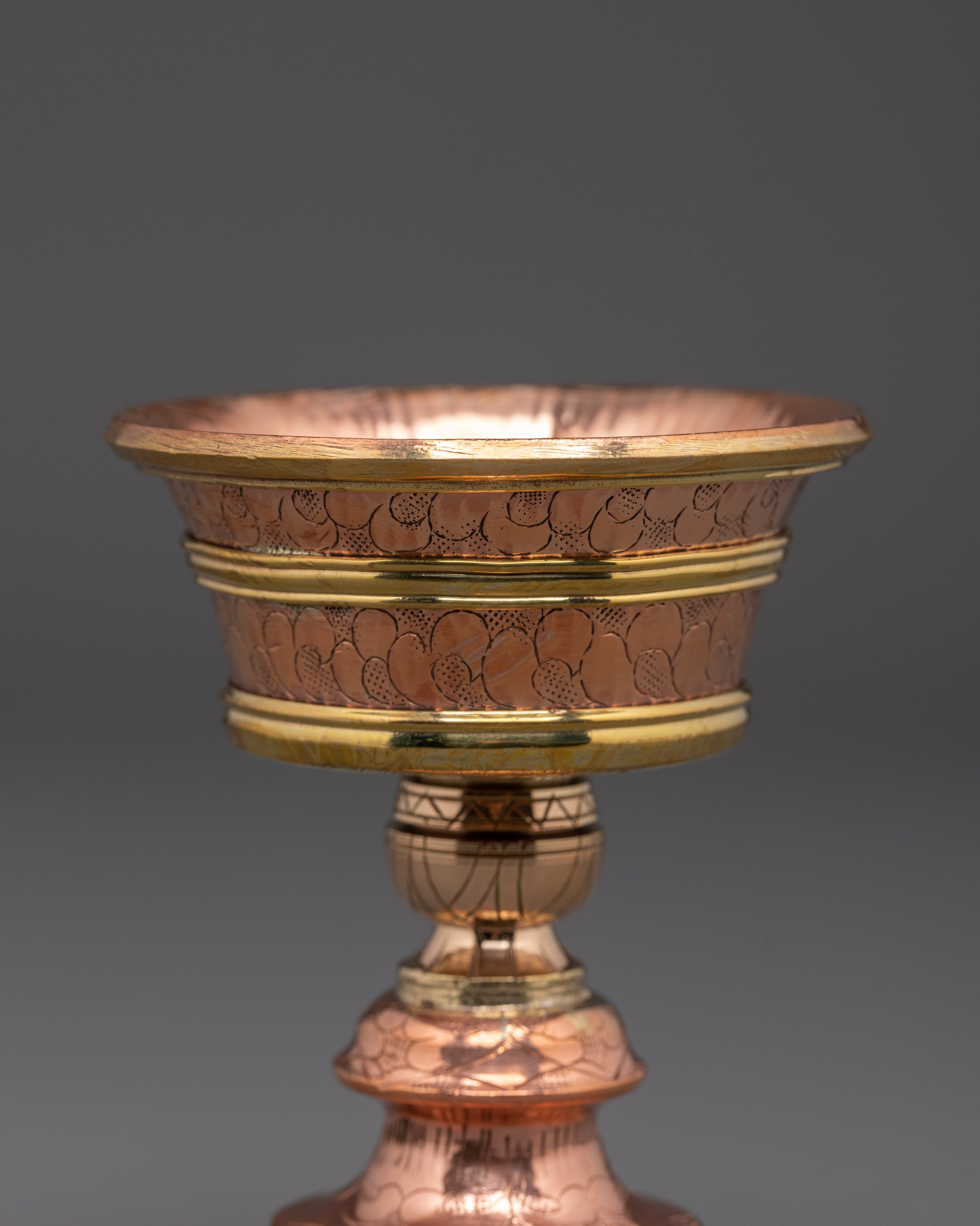 Copper Ritual Butter Lamp | Sacred Copper Lamp