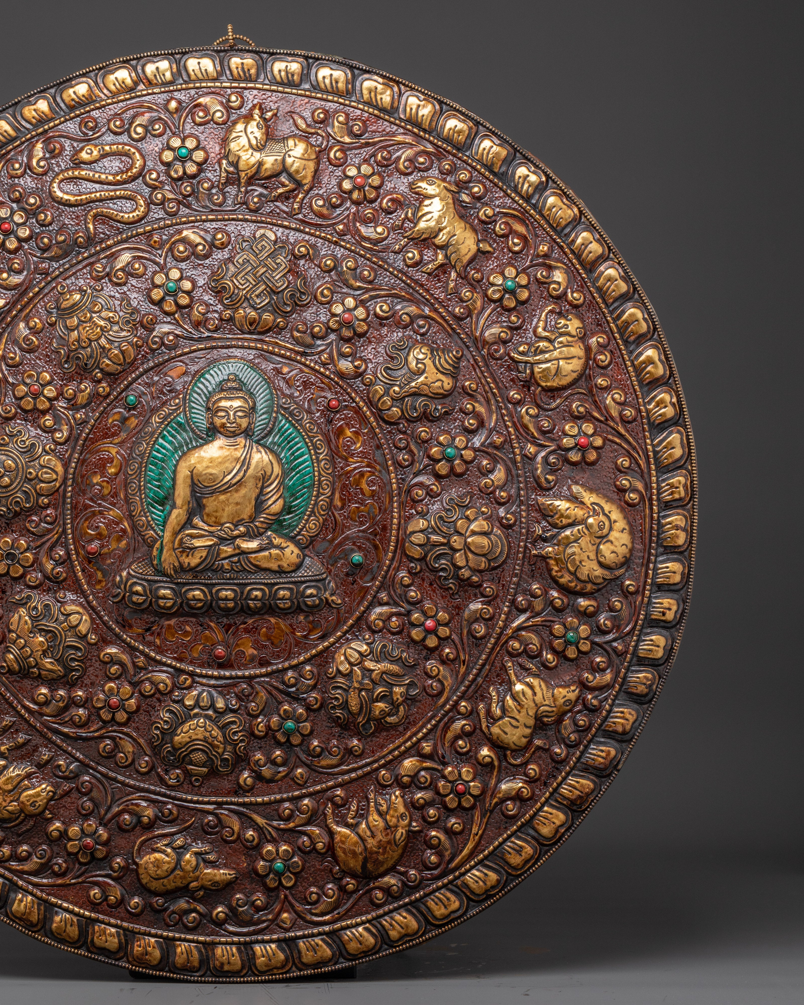 Tibetan Buddha Wall Hanging | Shakyamuni Buddha Plaque