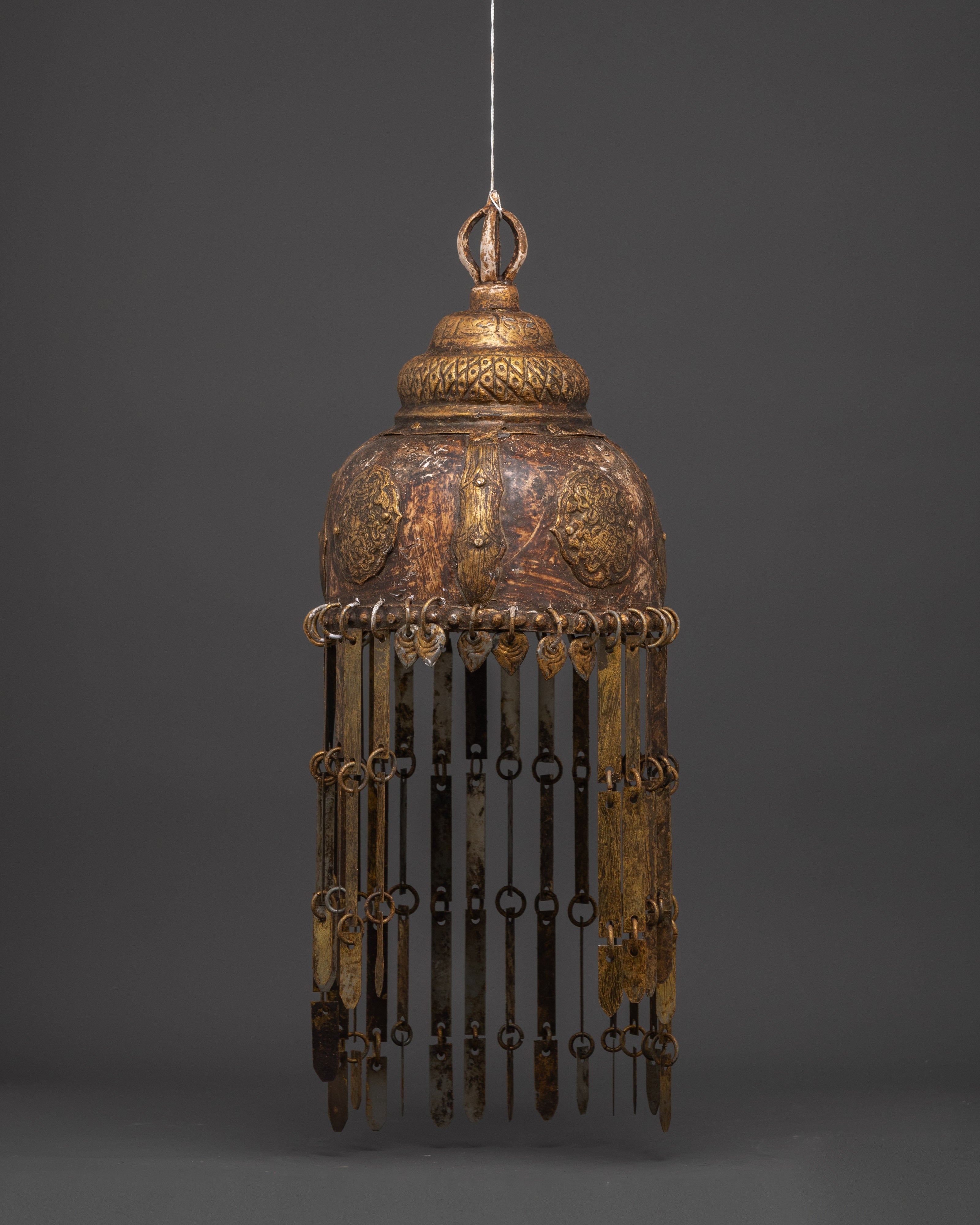 Tibetan Ritual Crown | Handcrafted Iron and Acrylic Ceremonial Headdress