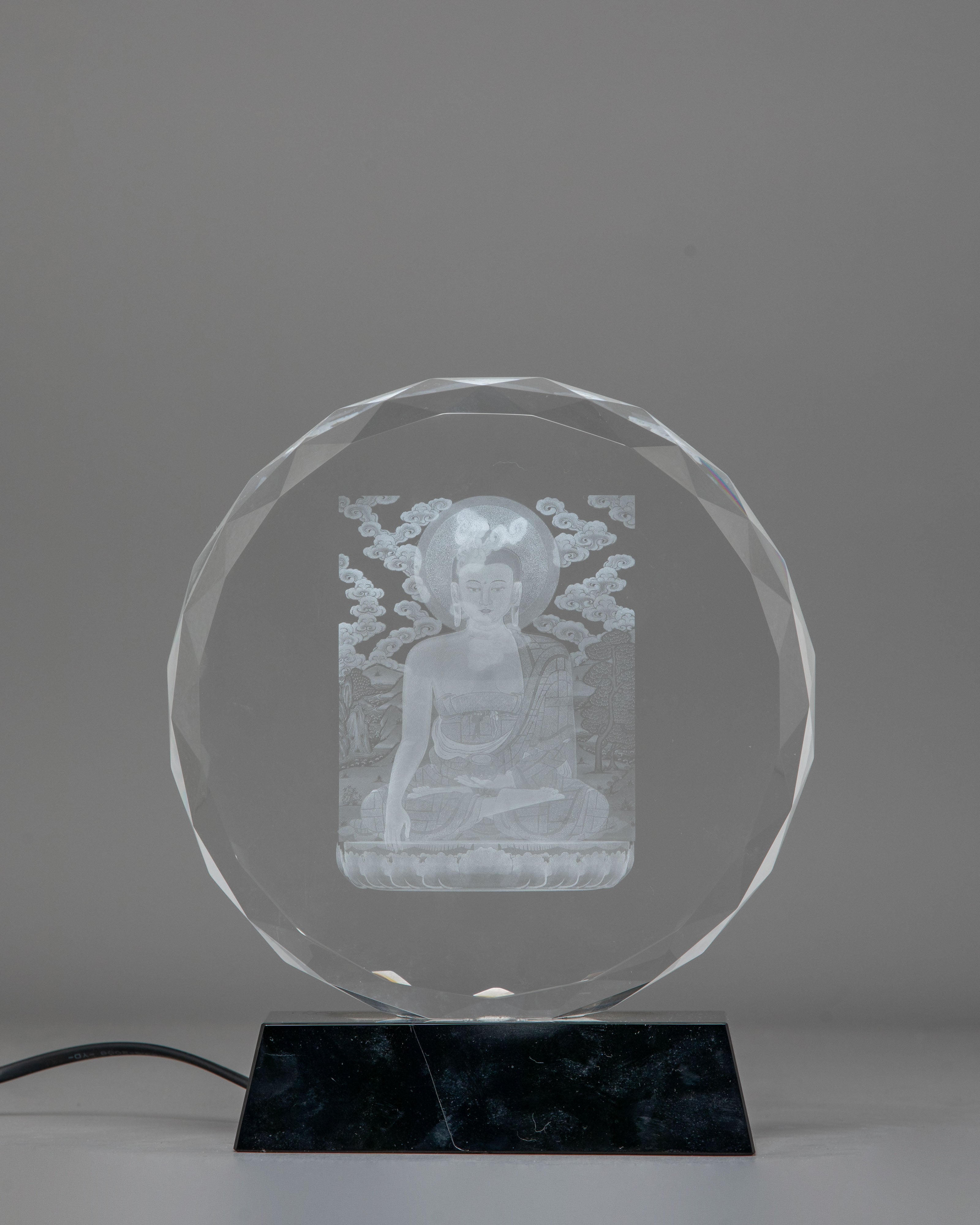 Glass Shakyamuni Buddha for Decor