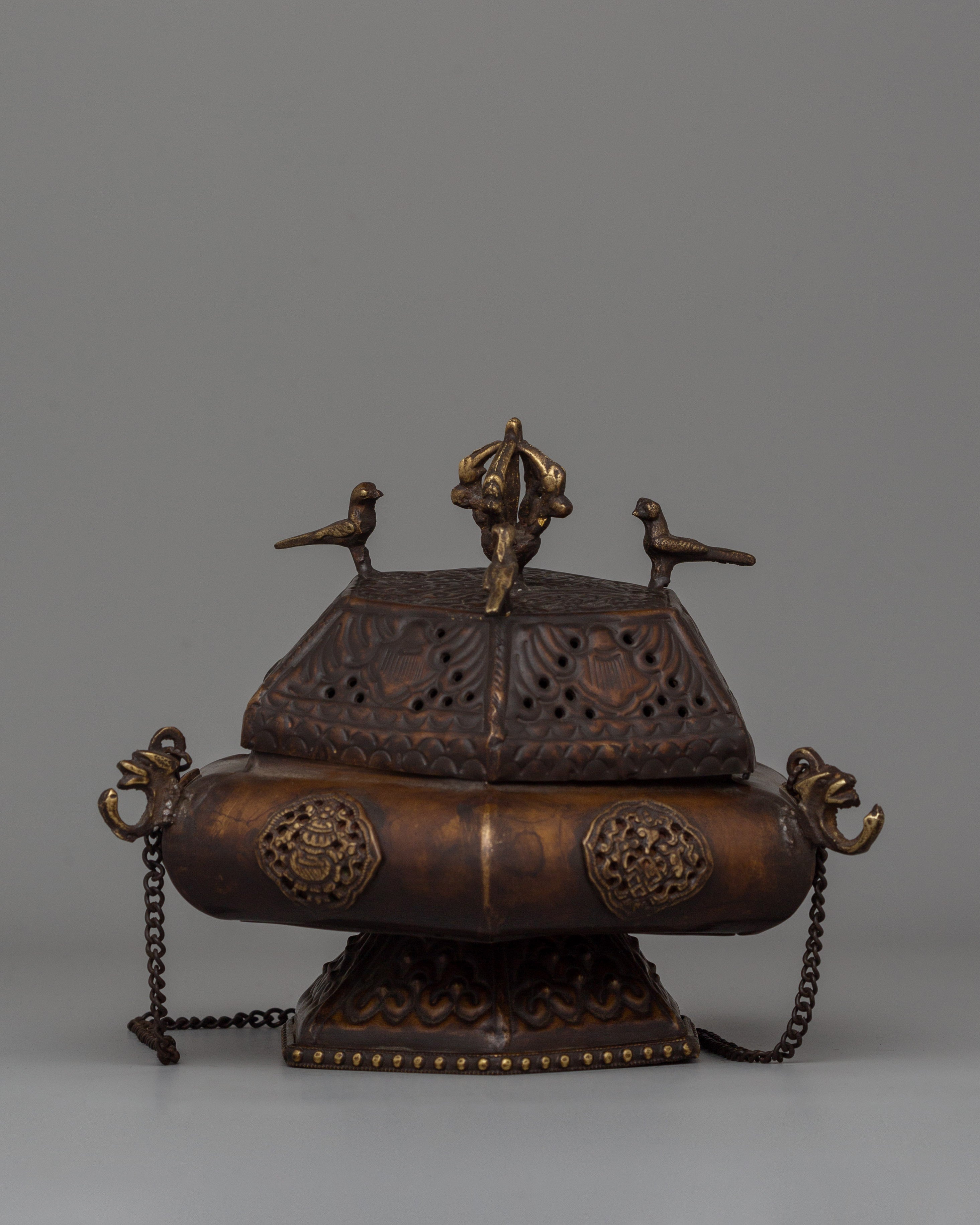 Hanging Brass Incense Burner | Sacred Tool for Relaxation and Spiritual Practices