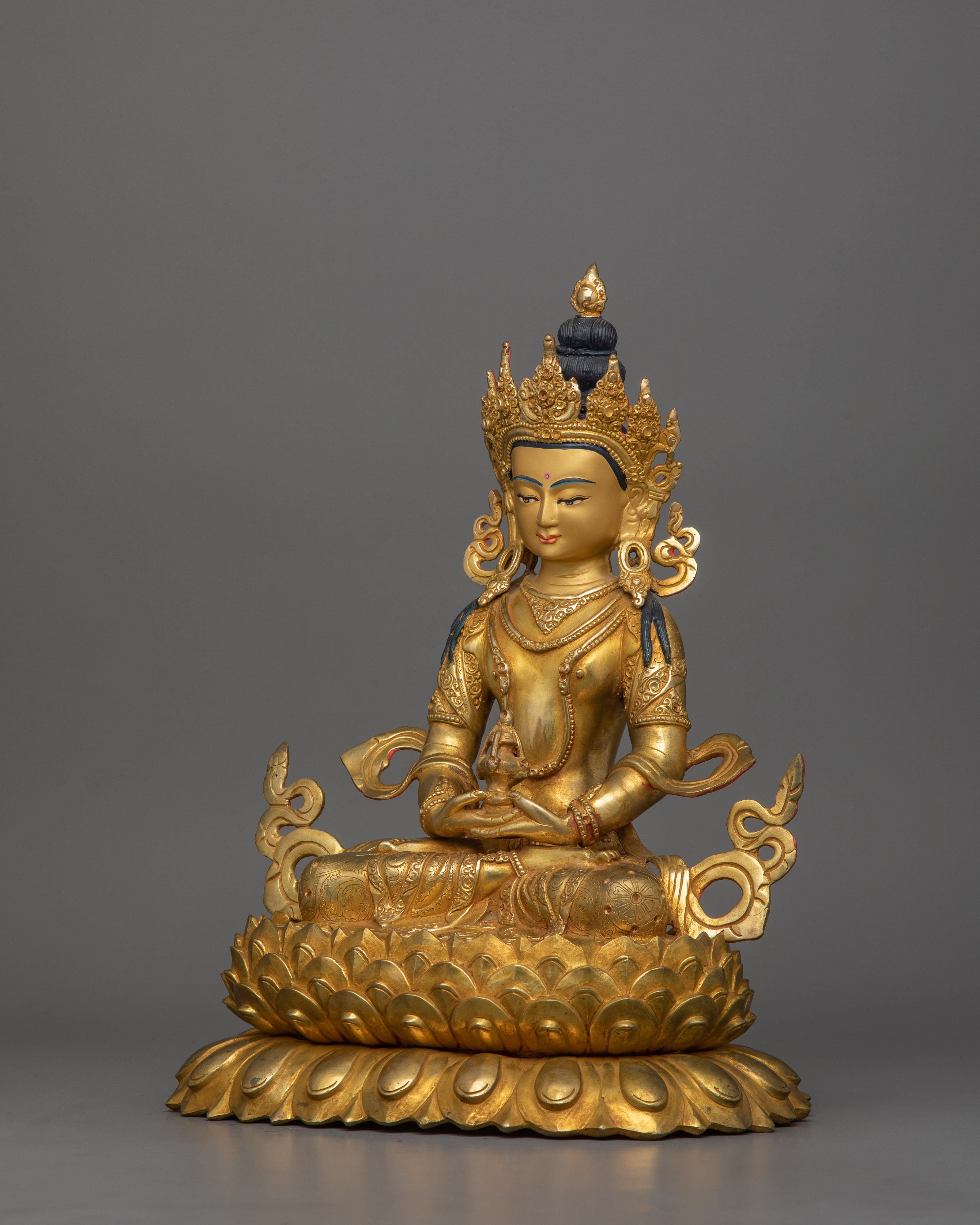 Enlightened Buddha Amitayus Sculpture | The Deity of Infinite Life