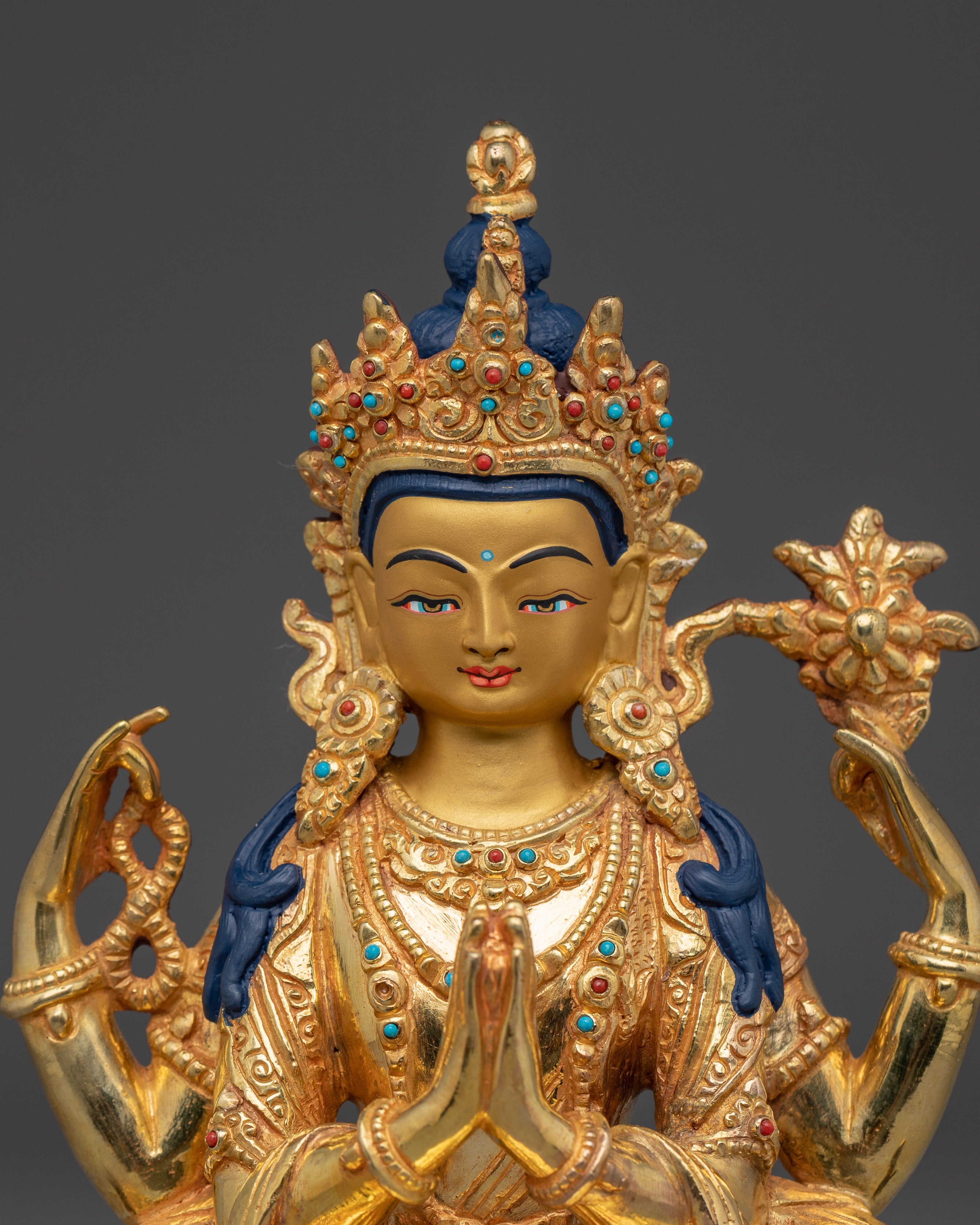 Peaceful Compassionate Chenrezig Statue | Compassion Bodhisattva Avalokiteshvara